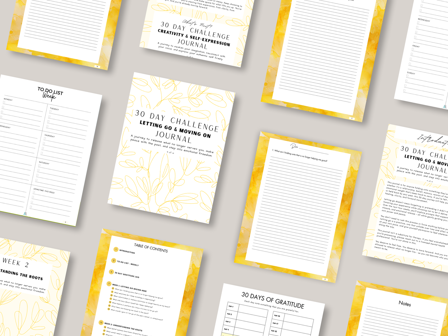 30 Day Challenge - Super Bundle - Complete Hardcover Set - 12 Journals + 12 Digital Downloads