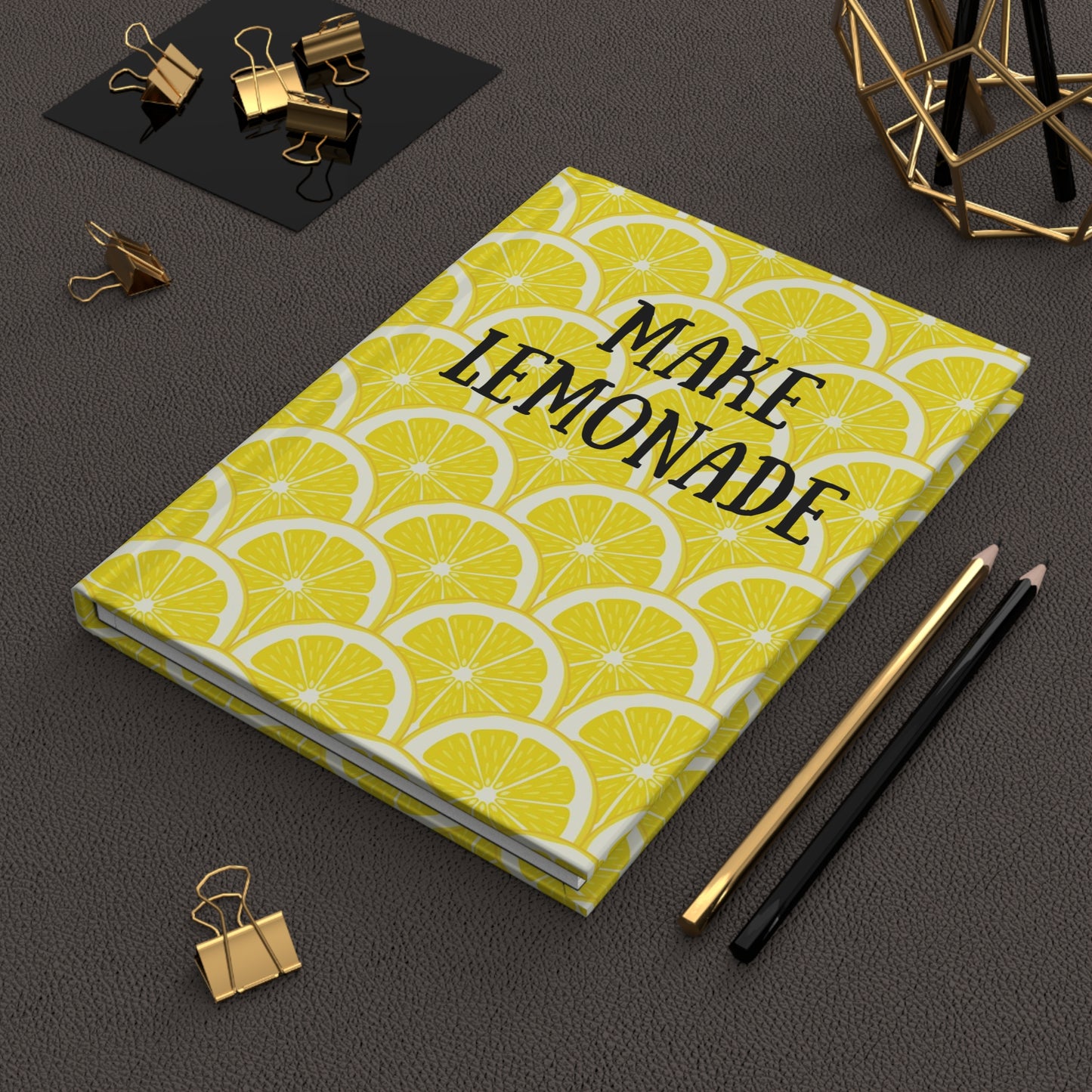 Make Lemonade - Lemons - Hardcover Lined Journal Matte