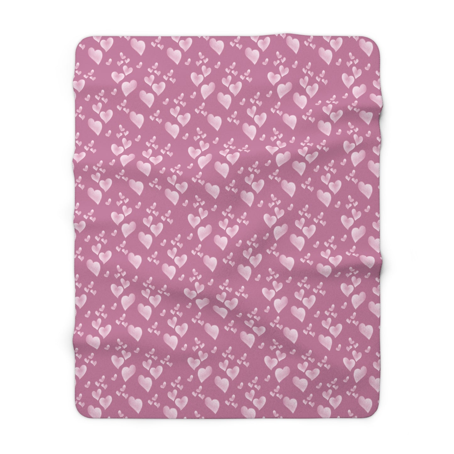 Floating Pink Hearts - Beautiful, Shabby Chic, Boho, Fun - Sherpa Fleece Blanket