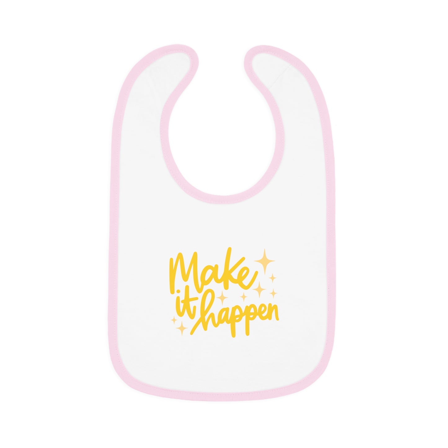 Make it Happen - Baby Contrast Trim Jersey Bib