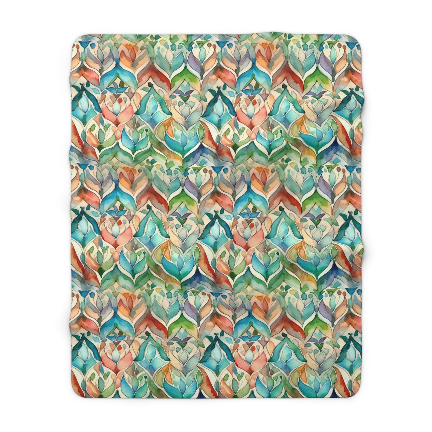 Beautiful, Cozy, Soft - Amazing Watercolor Multi 5 - Sherpa Fleece Blanket