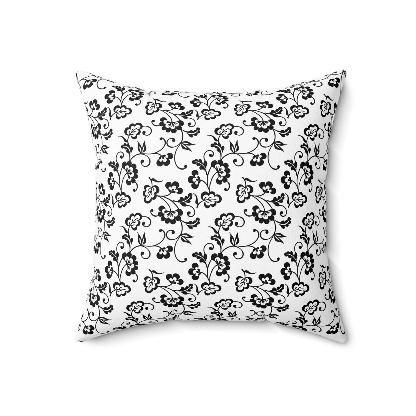 Black and White Pattern 27 - Faux Suede Square Pillow