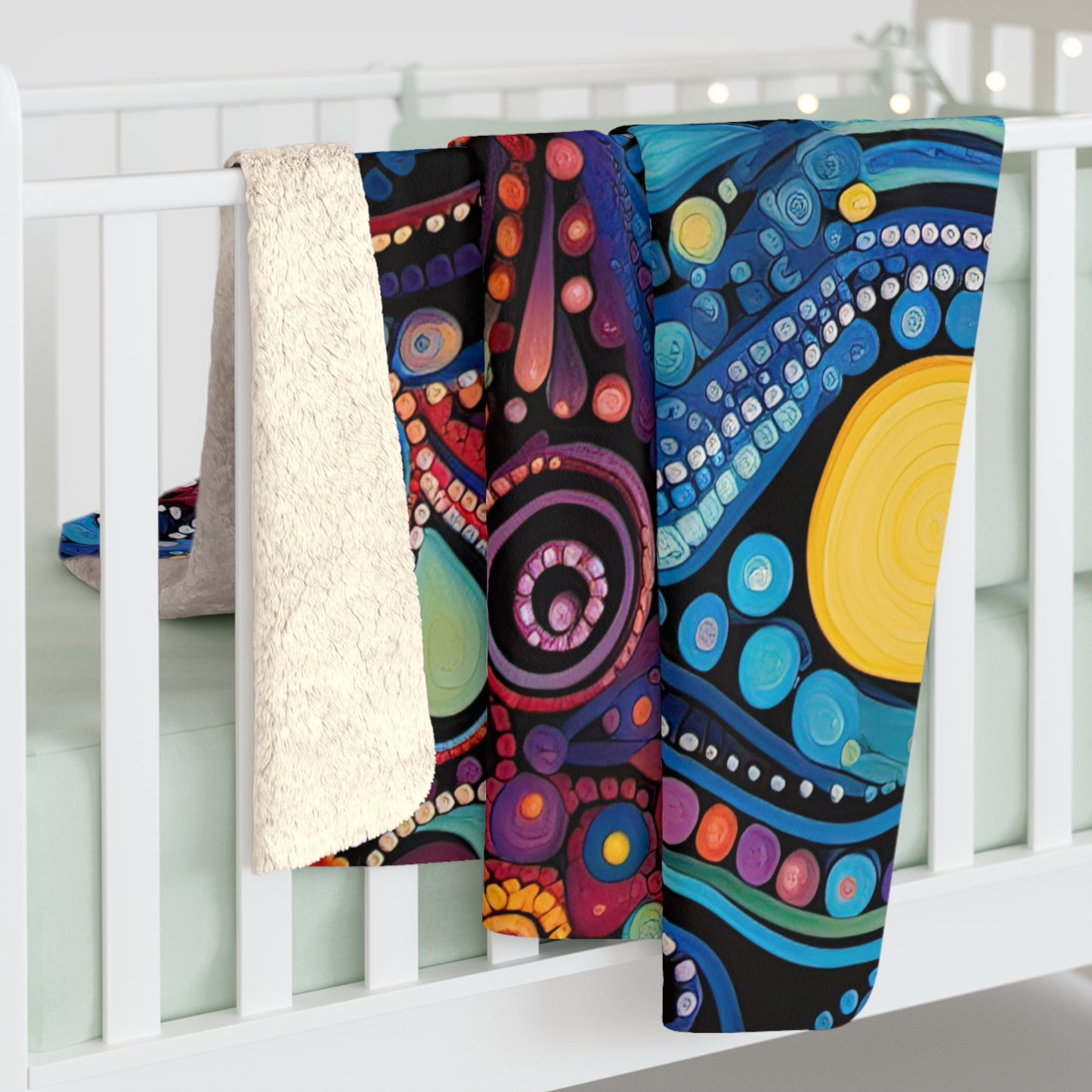 Beautiful, Cozy, Soft - Amazing Colorful Psychedelic Swirls 1.8 - Sherpa Fleece Blanket