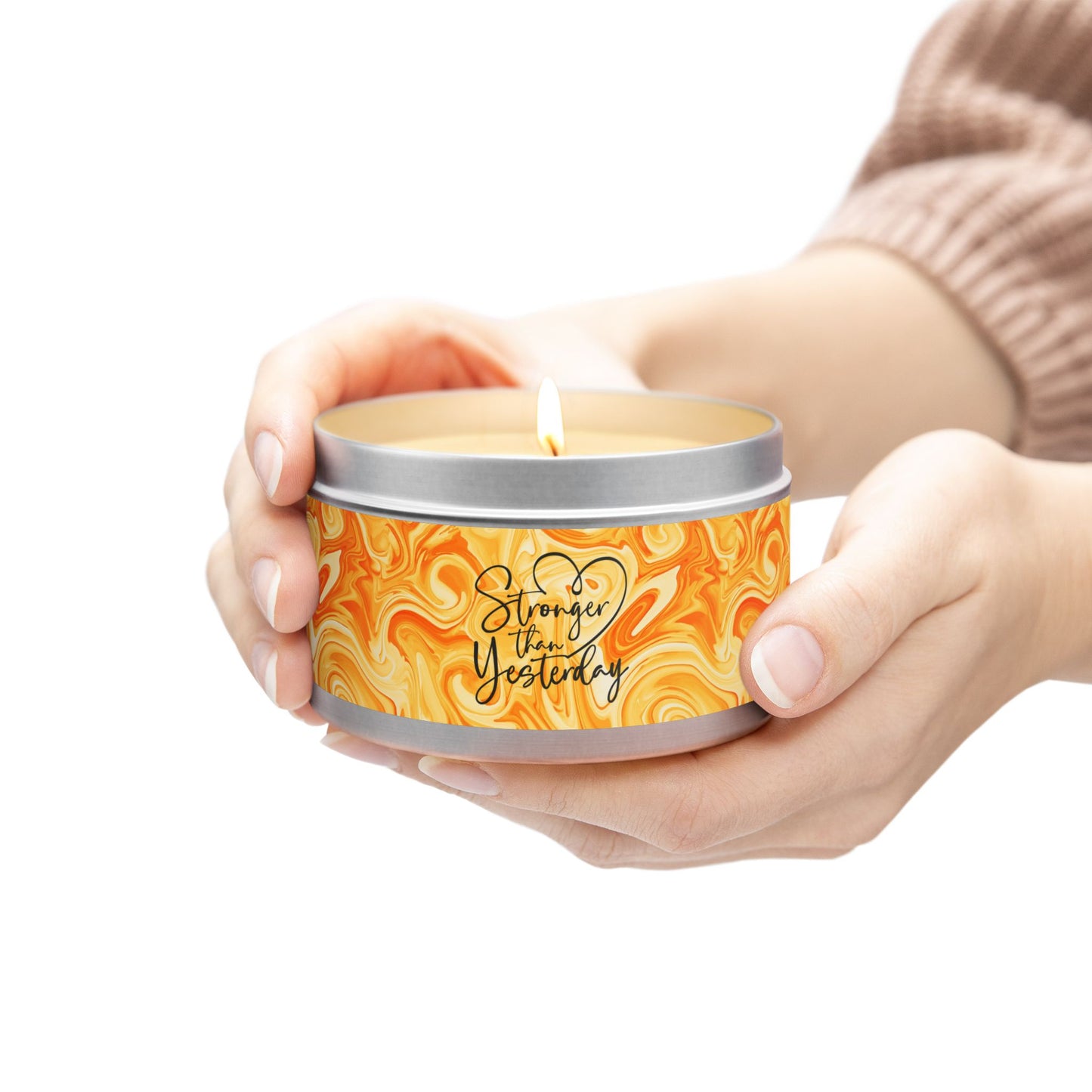 Stronger than Yesterday - Inspirational - Mindfulness & Self-Care - Scented Tin Candle