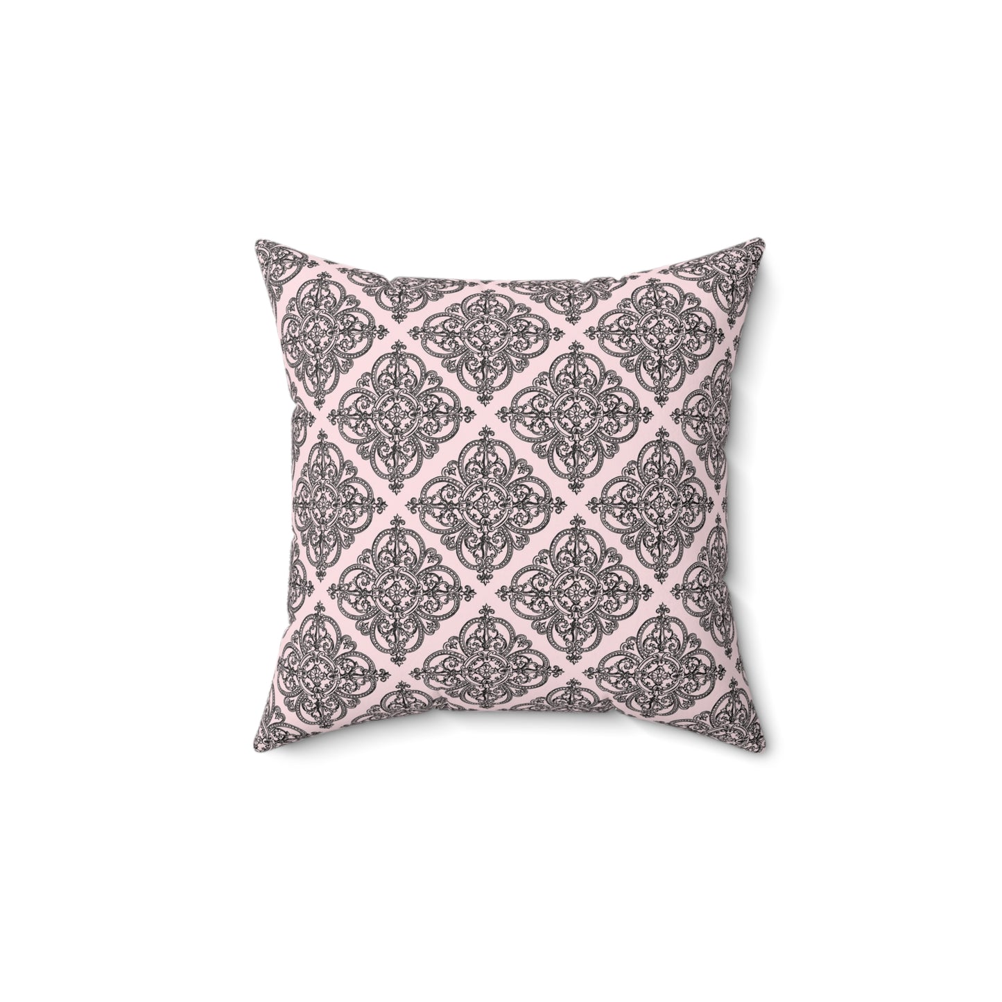 Pink Paris Pattern 4 - Faux Suede Square Pillow