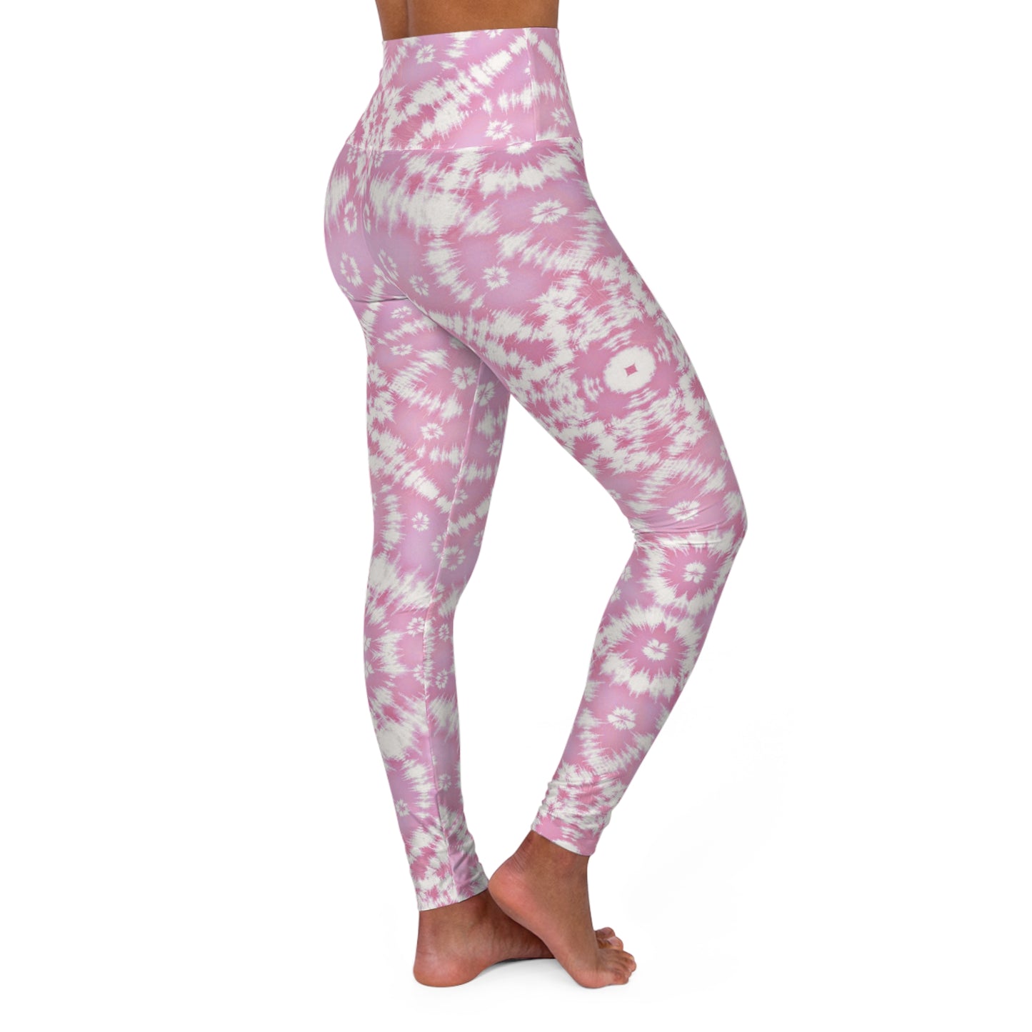 Pink Batik - High Waisted Yoga Leggings