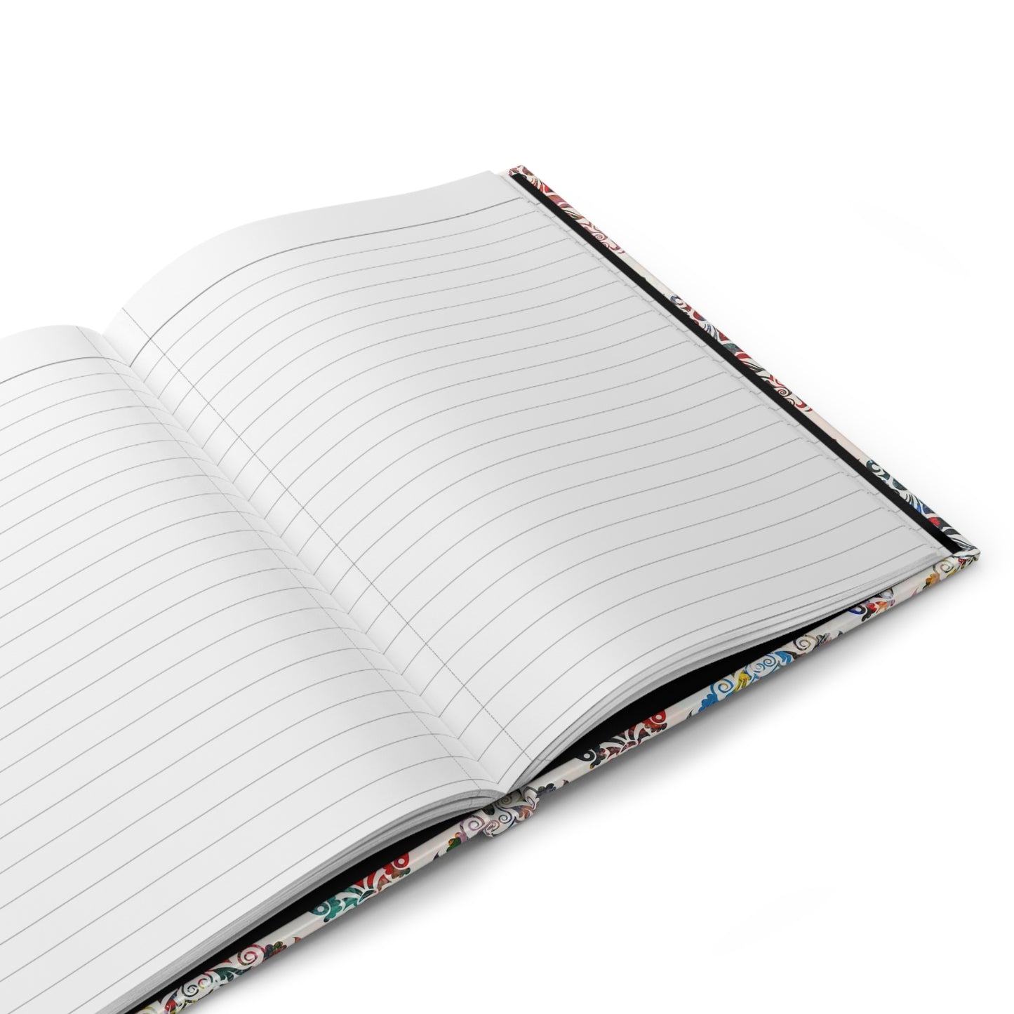 Multicolor Damask 8 - Hardcover Lined Journal Matte