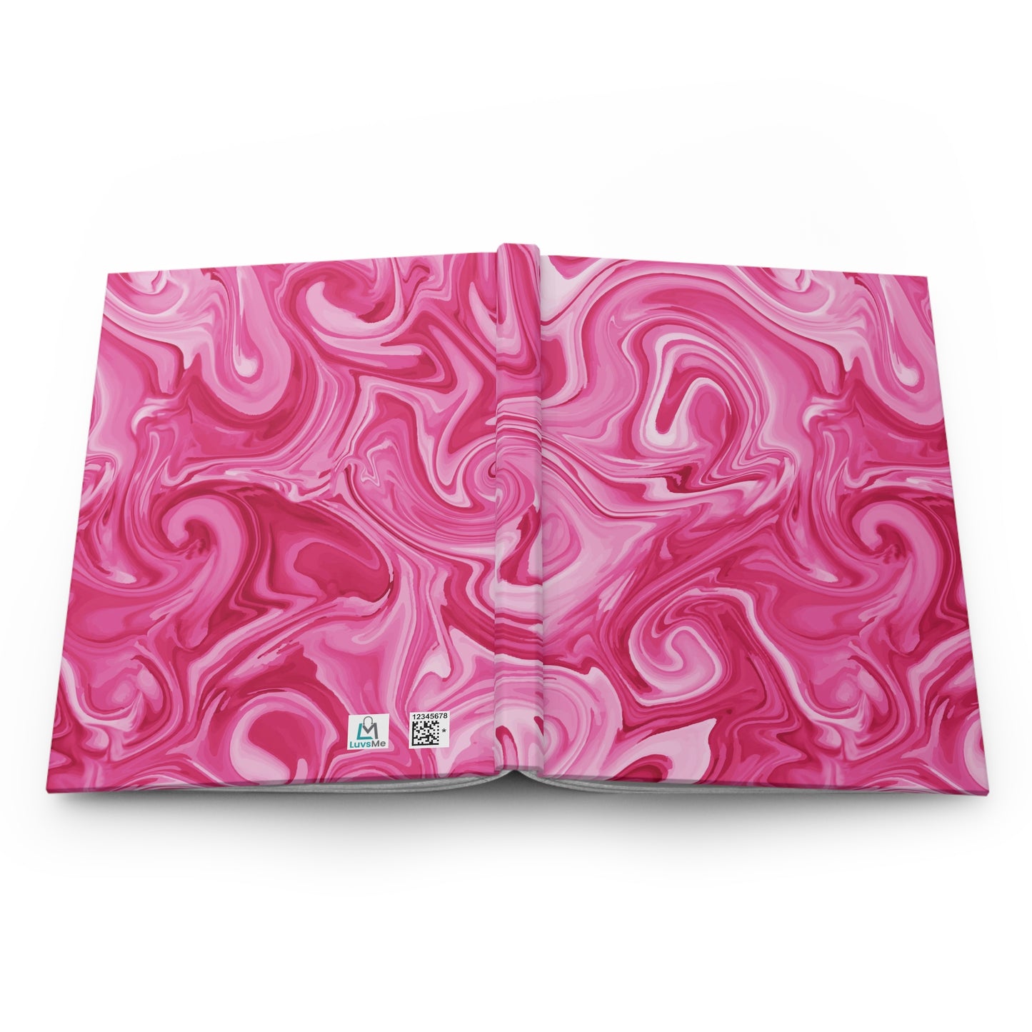 Bright Pink Marble - Hardcover Lined Journal Matte