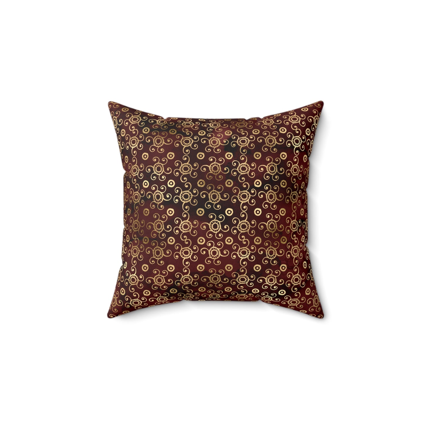 Scarlett and Gold Boho Pattern 1 - Faux Suede Square Pillow