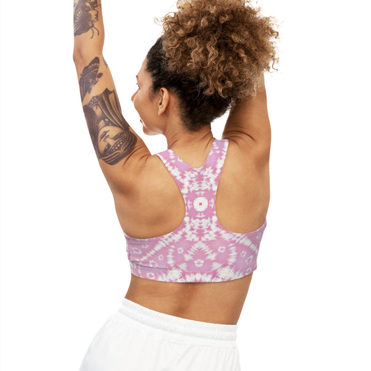 Pink Batik - Seamless Sports Bra