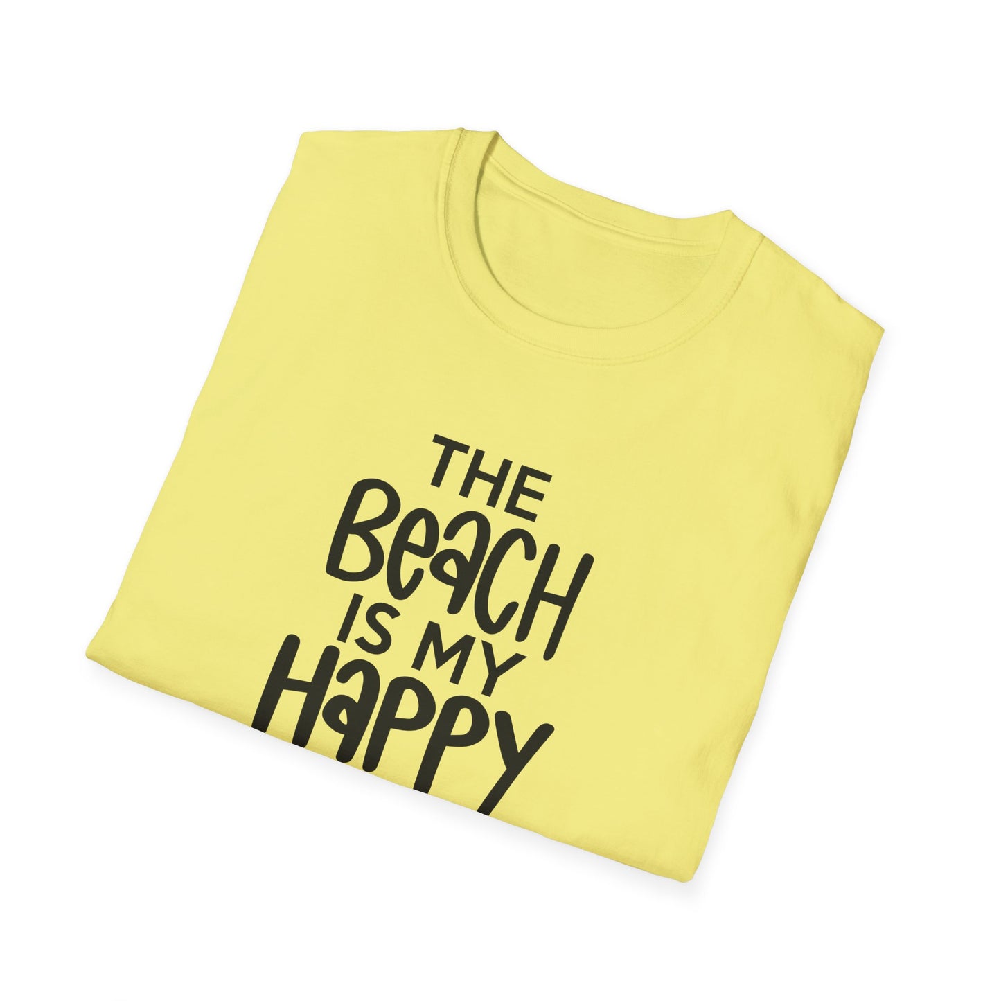 Unisex Softstyle T-Shirt - The Beach is my Happy Place