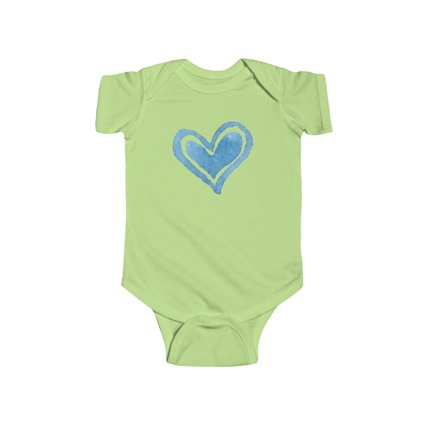 Watercolor Blue Heart - Infant Fine Jersey Bodysuit