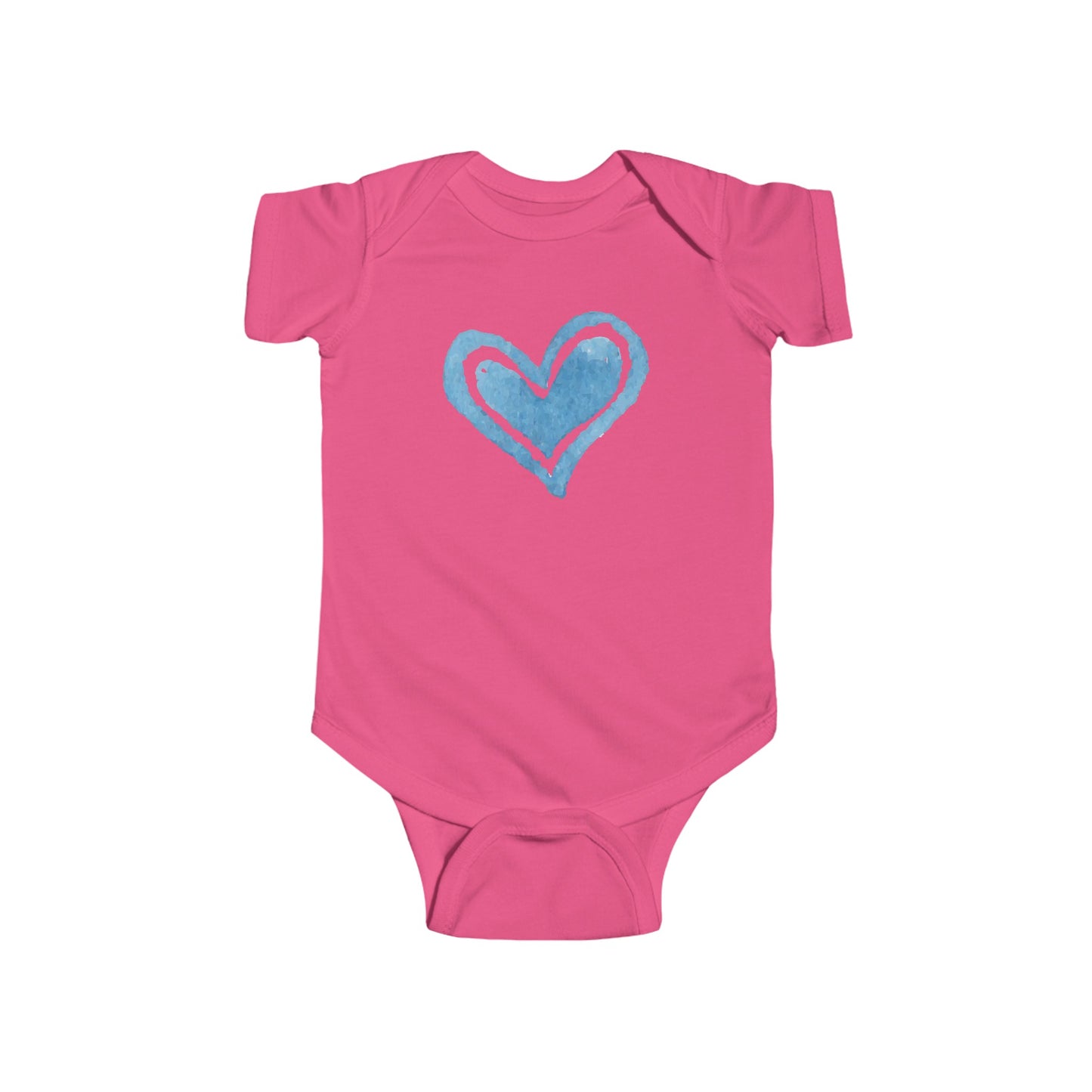 Watercolor Blue Heart - Infant Fine Jersey Bodysuit