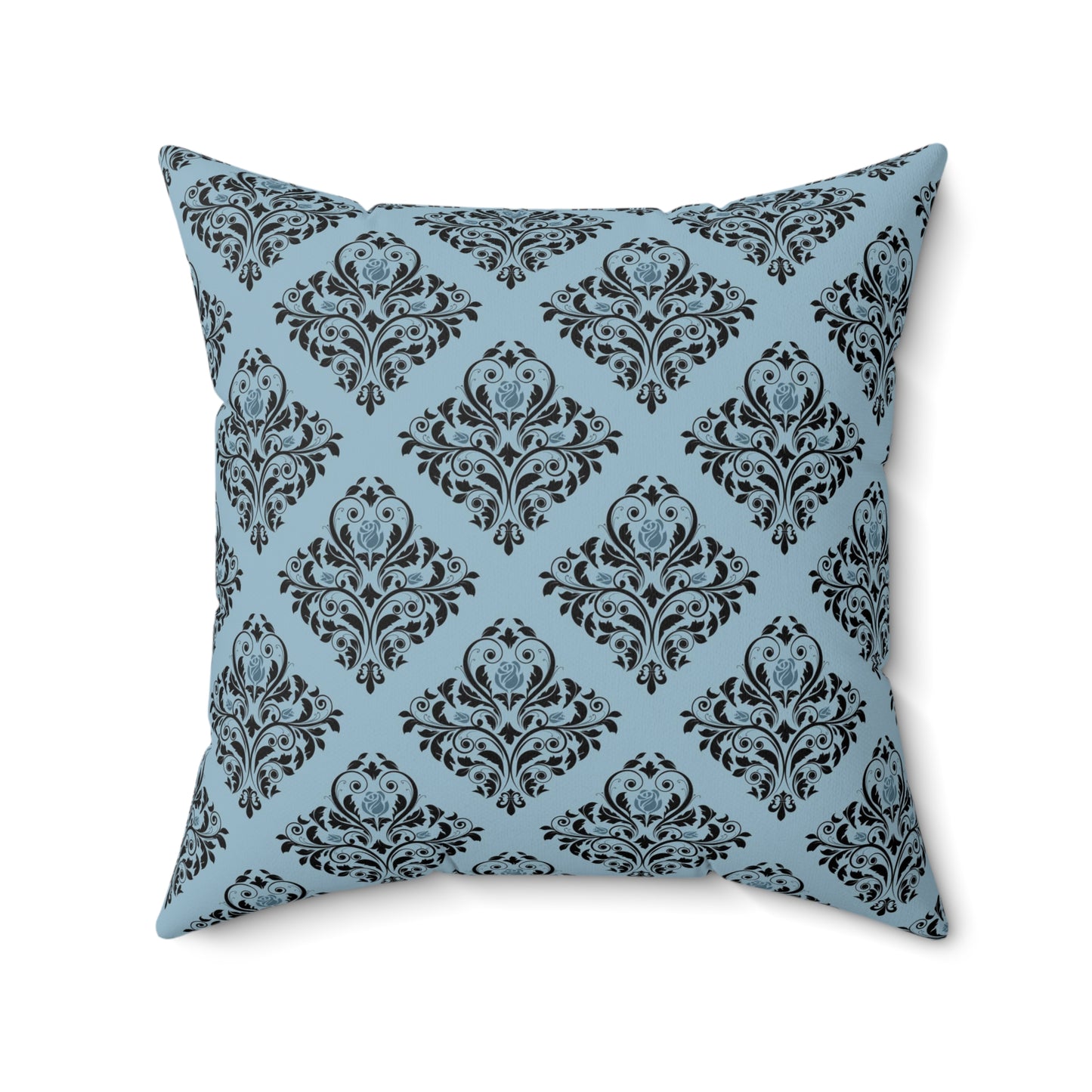 Blue and Gold Paris Pattern 9 - Faux Suede Square Pillow