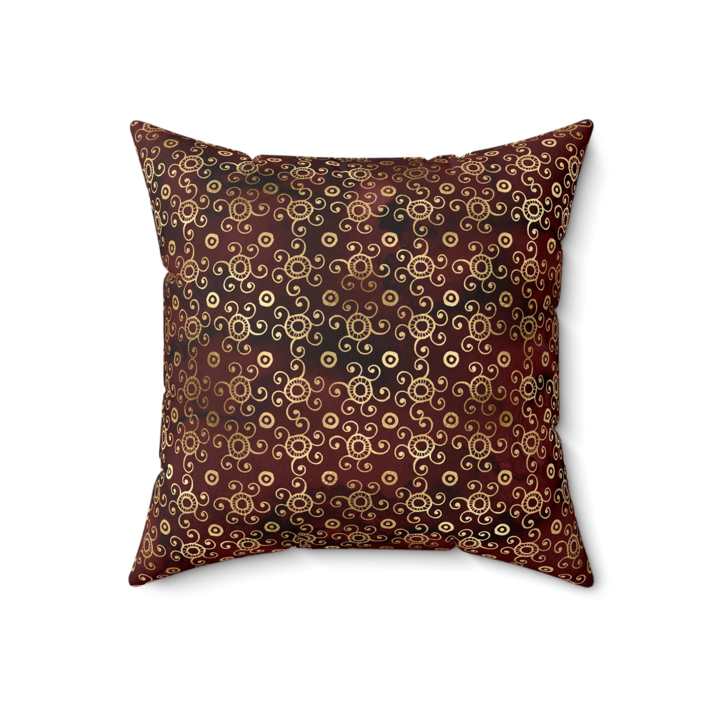 Scarlett and Gold Boho Pattern 1 - Faux Suede Square Pillow