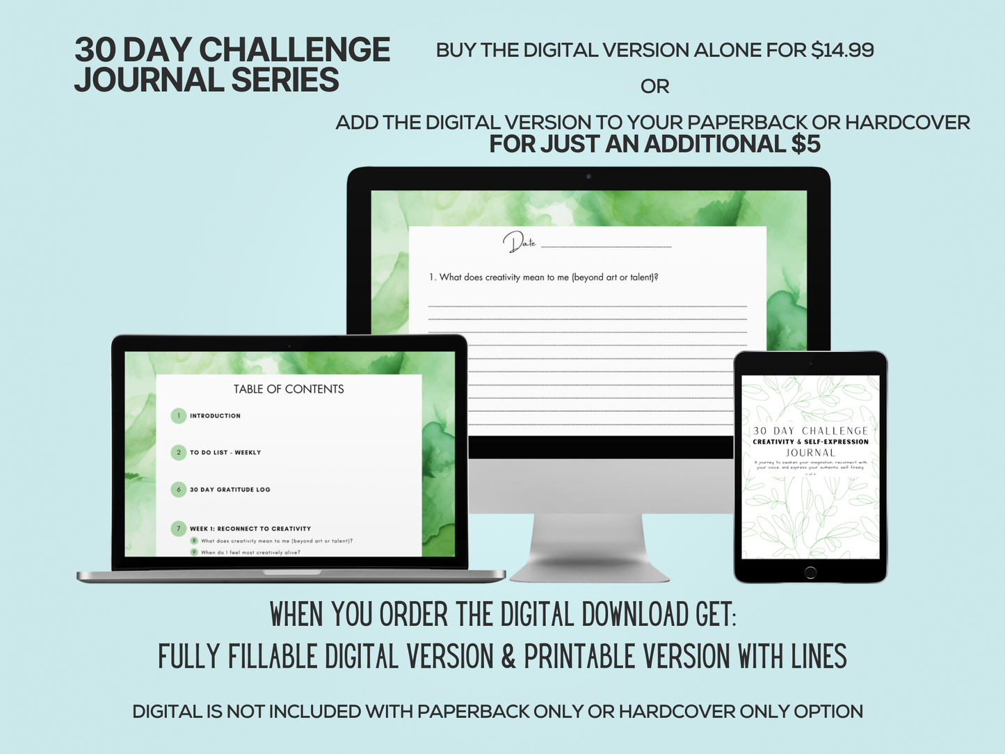 30 Days of Creativity & Self‑Expression - Journal - Digital Download