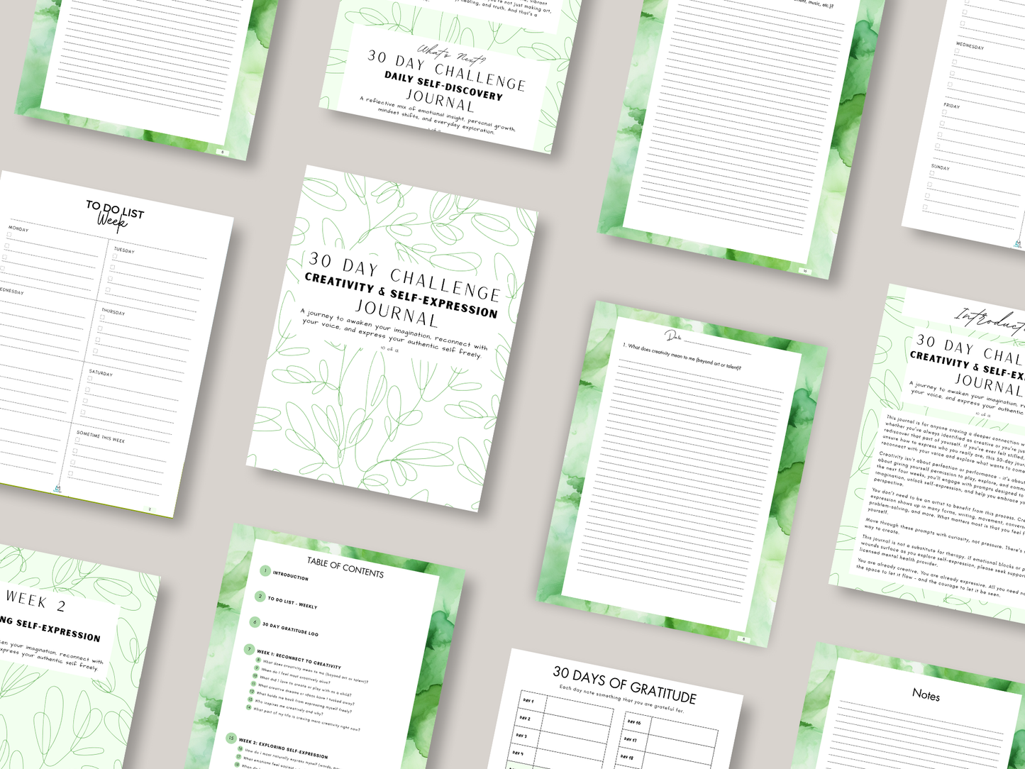 30 Day Challenge - Super Bundle - Complete Hardcover Set - 12 Journals + 12 Digital Downloads