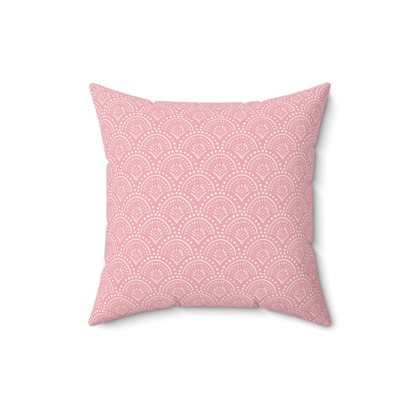 Pink Boho Pattern 9 - Faux Suede Square Pillow