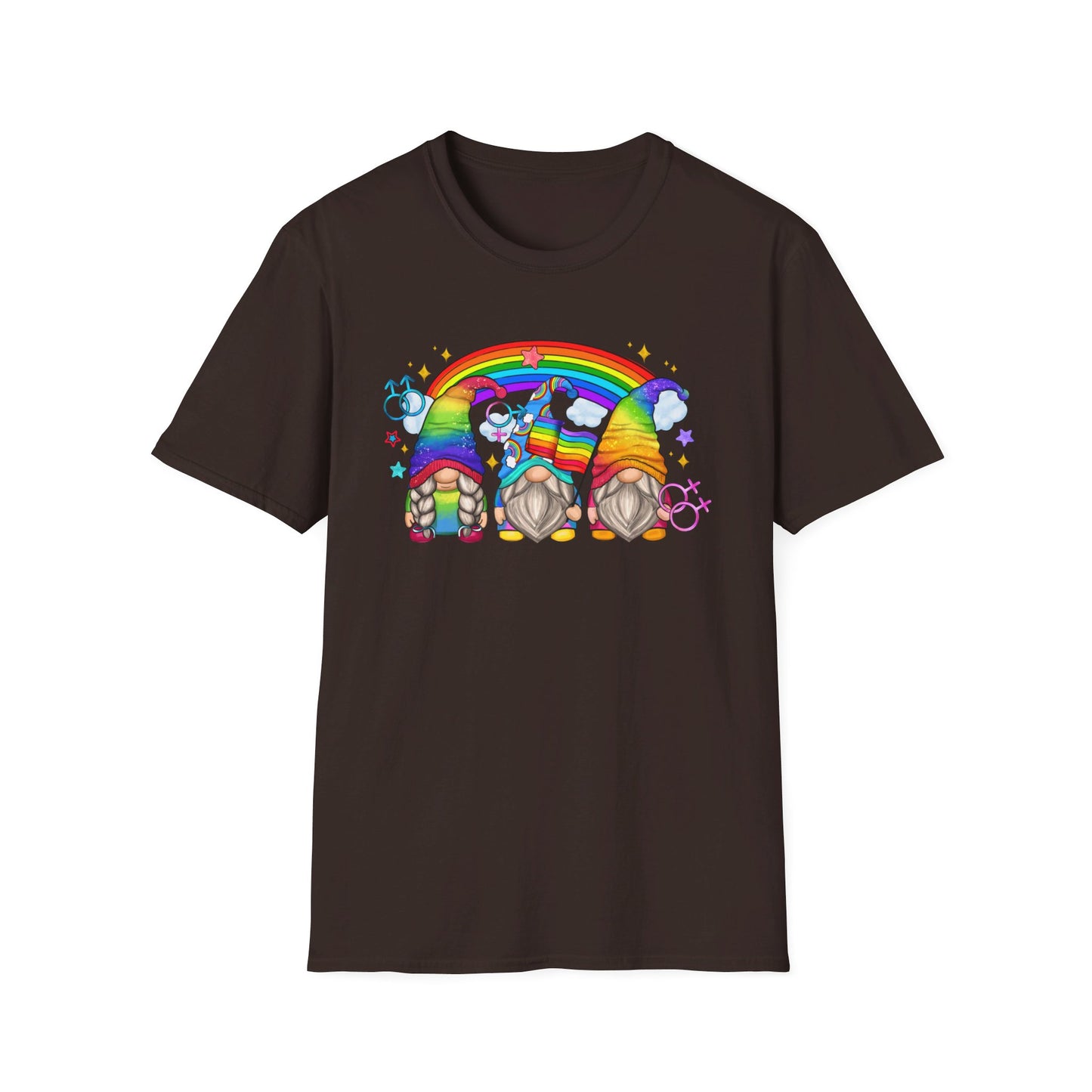LGBT Pride Gnomes - Pride - Rainbow - Unisex Softstyle T-Shirt