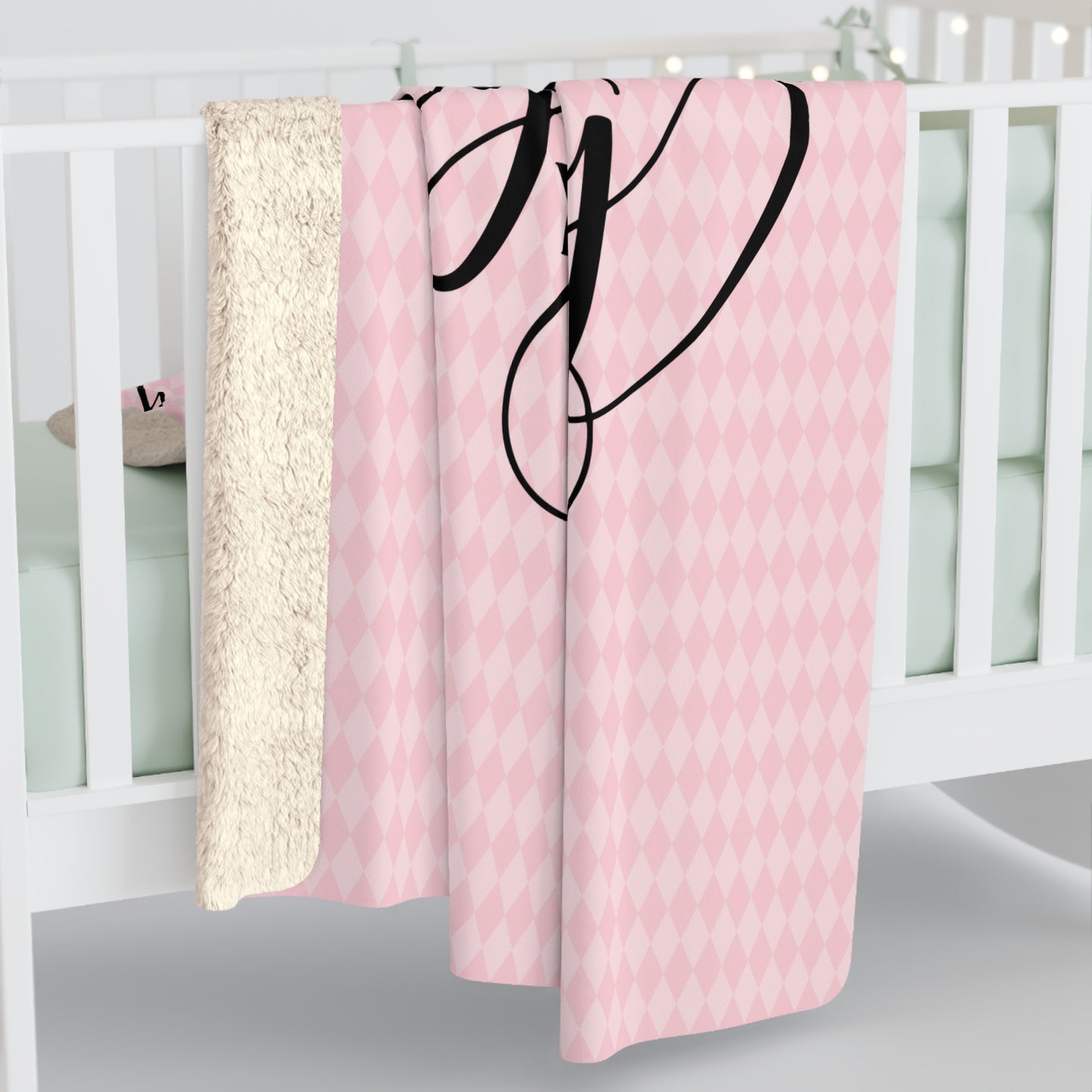 Beautiful, Cozy, Soft - Amazing - Pink Paris Harlequin 16 - When you love what you have... - Inspirational Quote - Sherpa Fleece Blanket