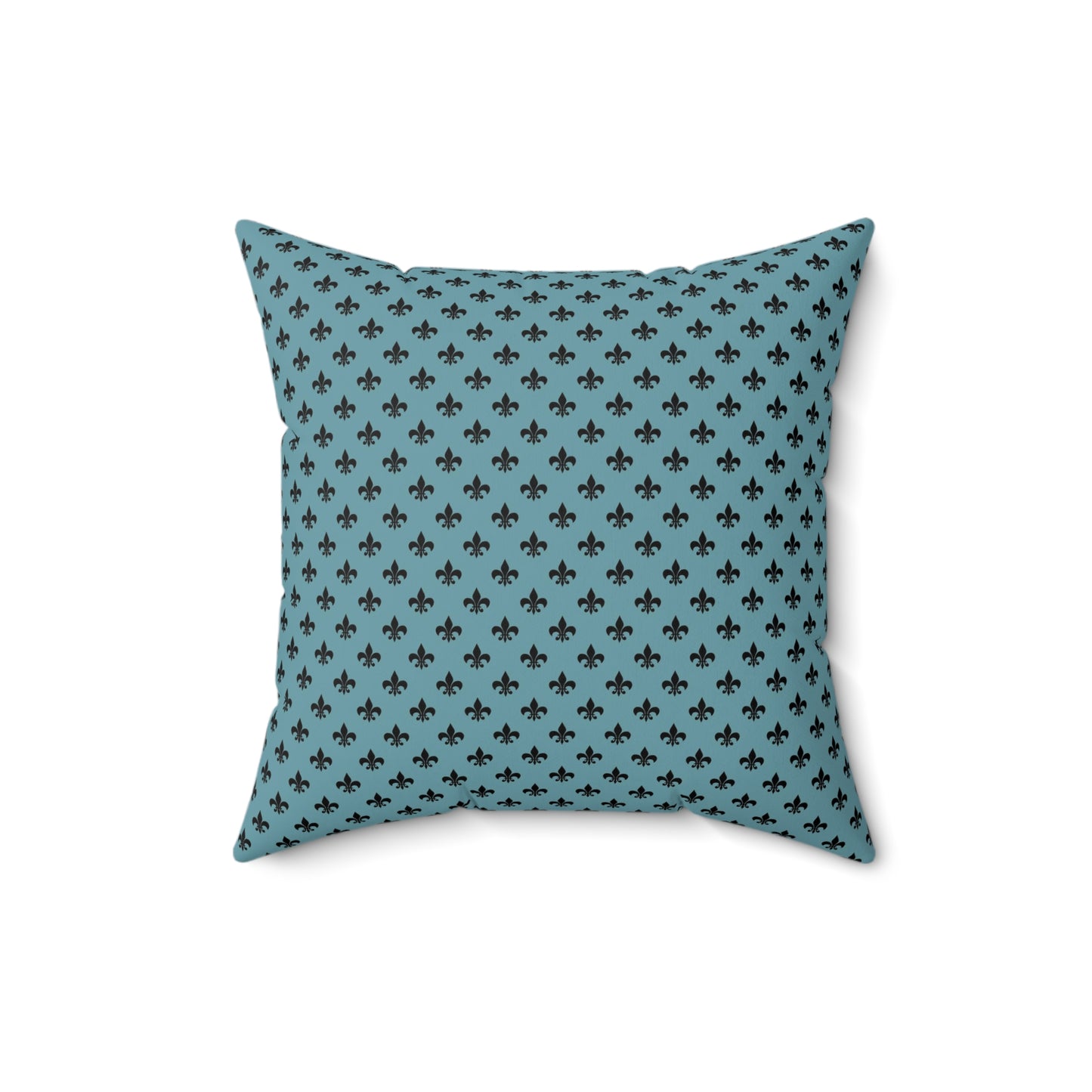 Teal Paris Pattern 16 - Faux Suede Square Pillow