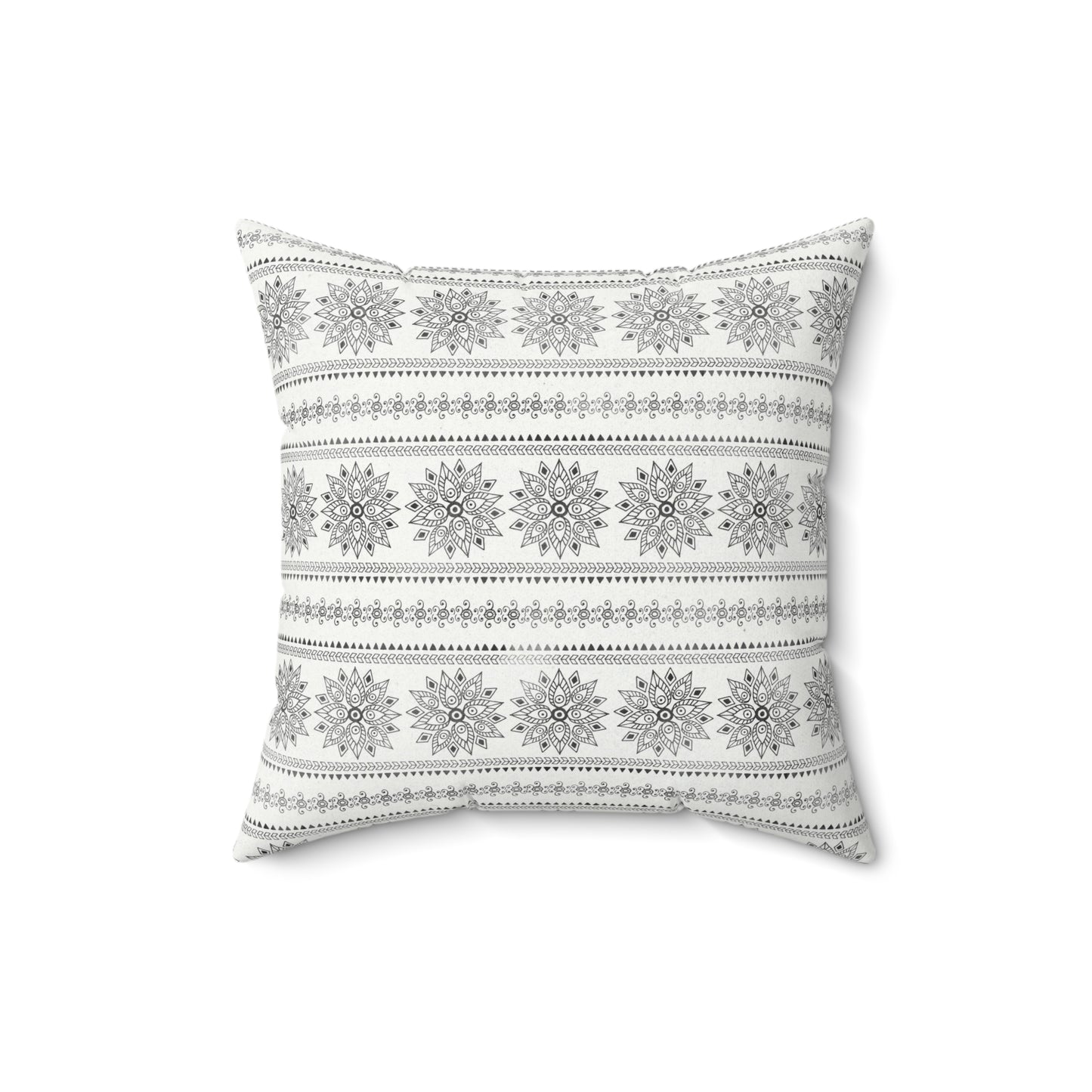 Black and White Pattern 16 - Faux Suede Square Pillow