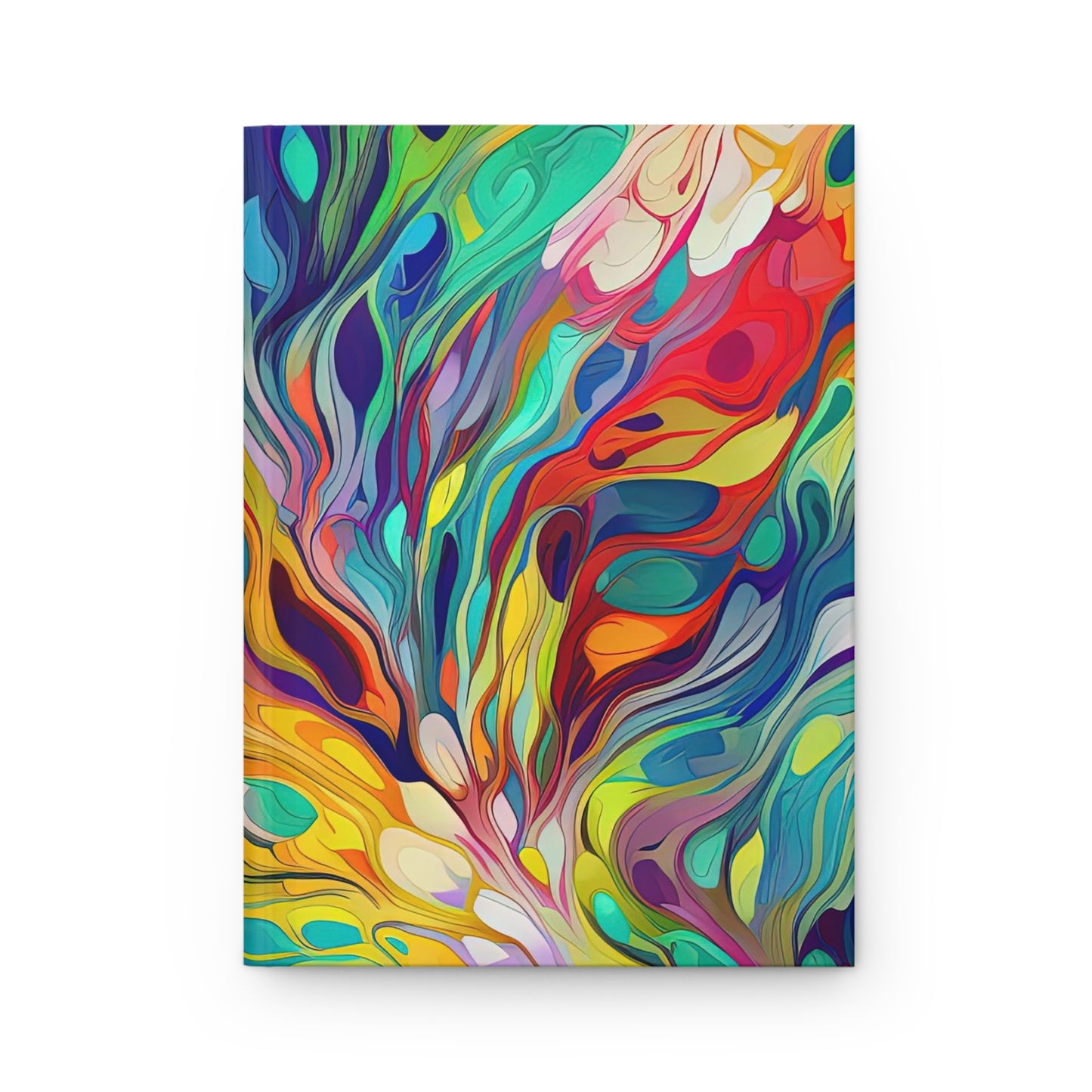 Vibrant Multicolor Abstract - Hardcover Lined Journal Matte