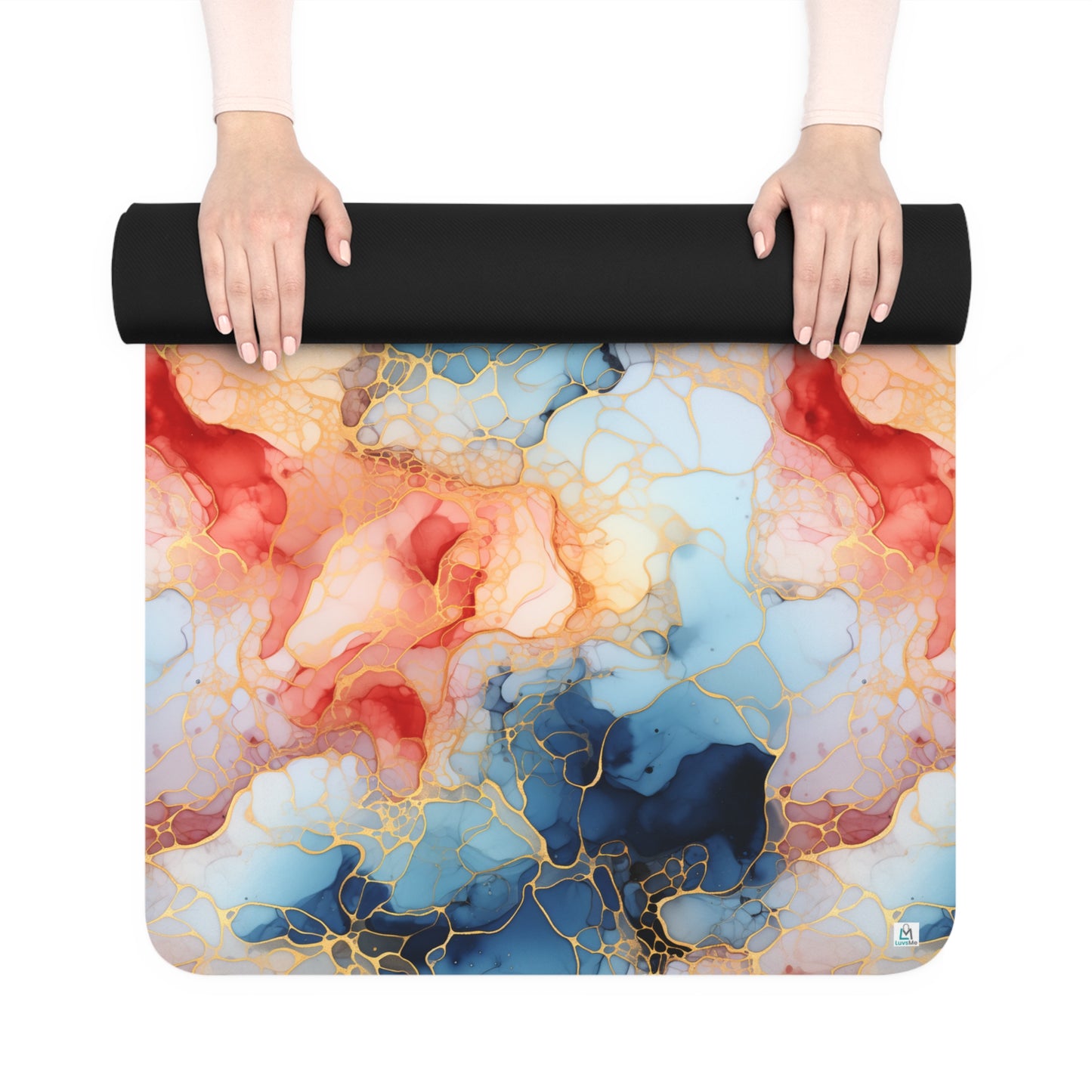 Beautiful Multi Watercolor 22 - Abstract Rainbow - Rubber Yoga Mat