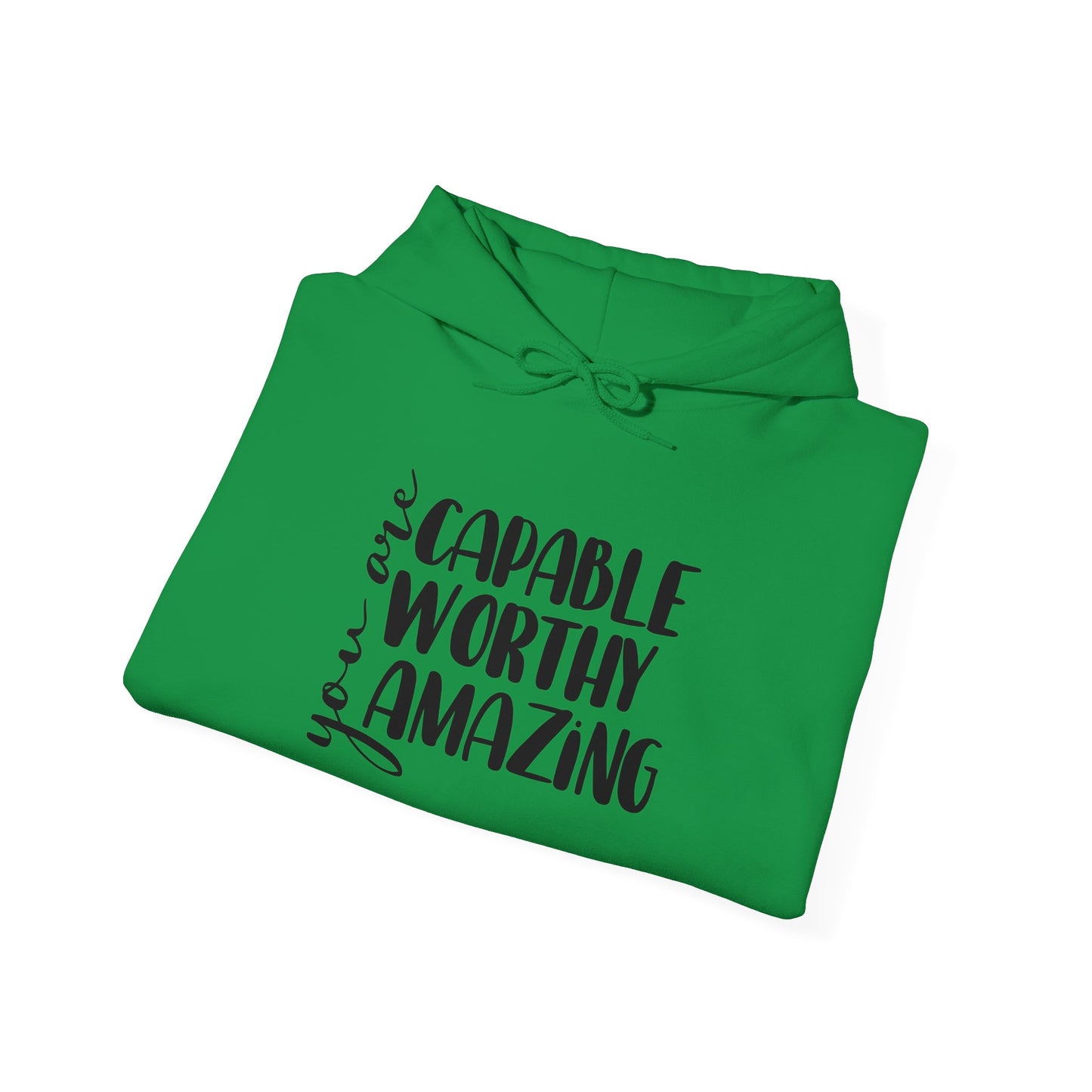 Unisex Heavy Blend Hooded Sweatshirt - You are Capable, Worthy, Amazing