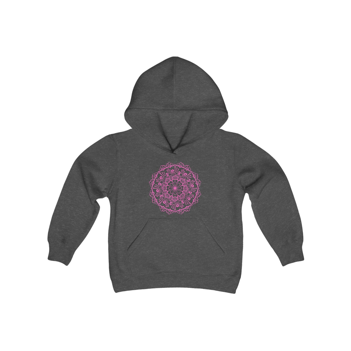 Pink Mandala - Pink Love - Youth Heavy Blend Hooded Sweatshirt
