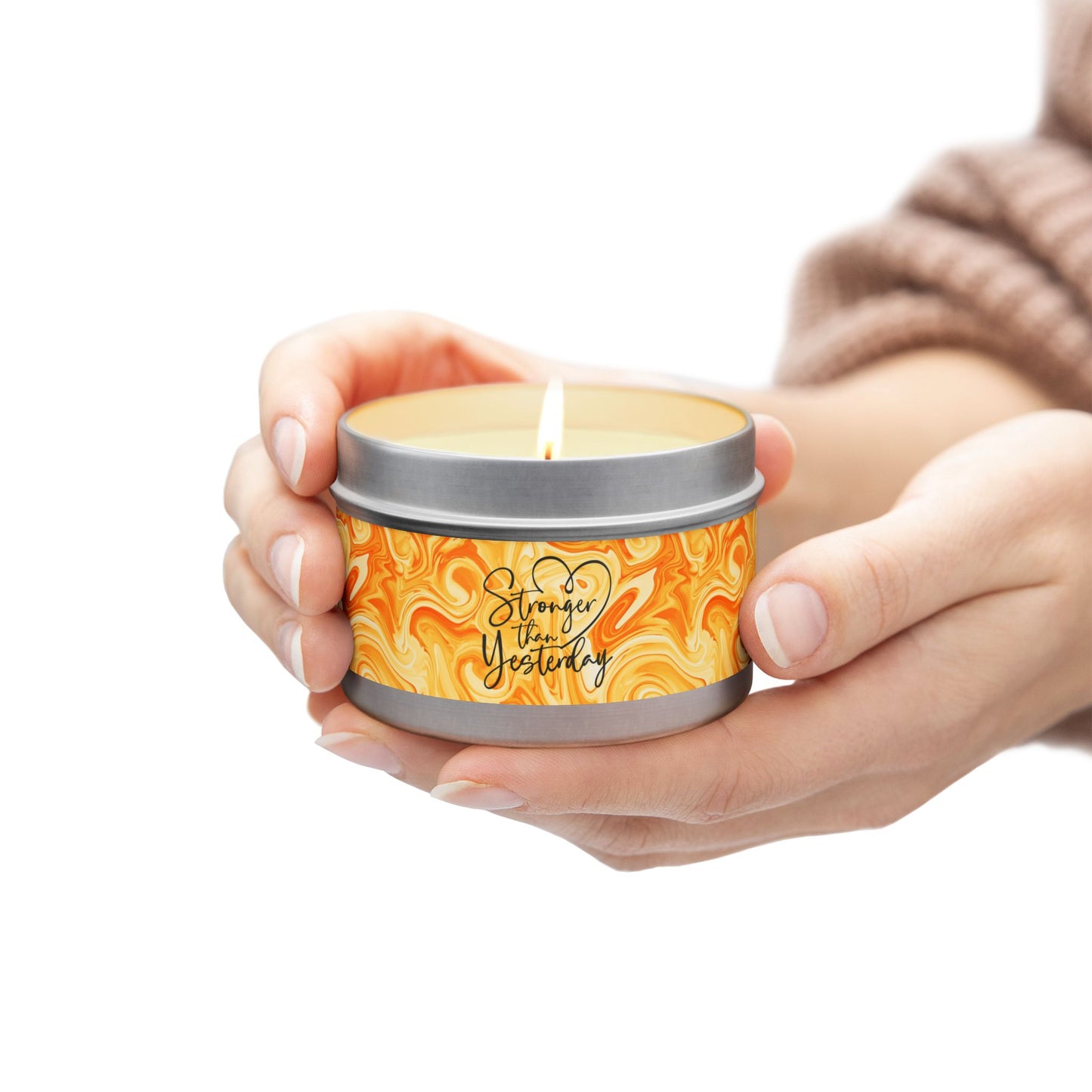 Stronger than Yesterday - Inspirational - Mindfulness & Self-Care - Scented Tin Candle