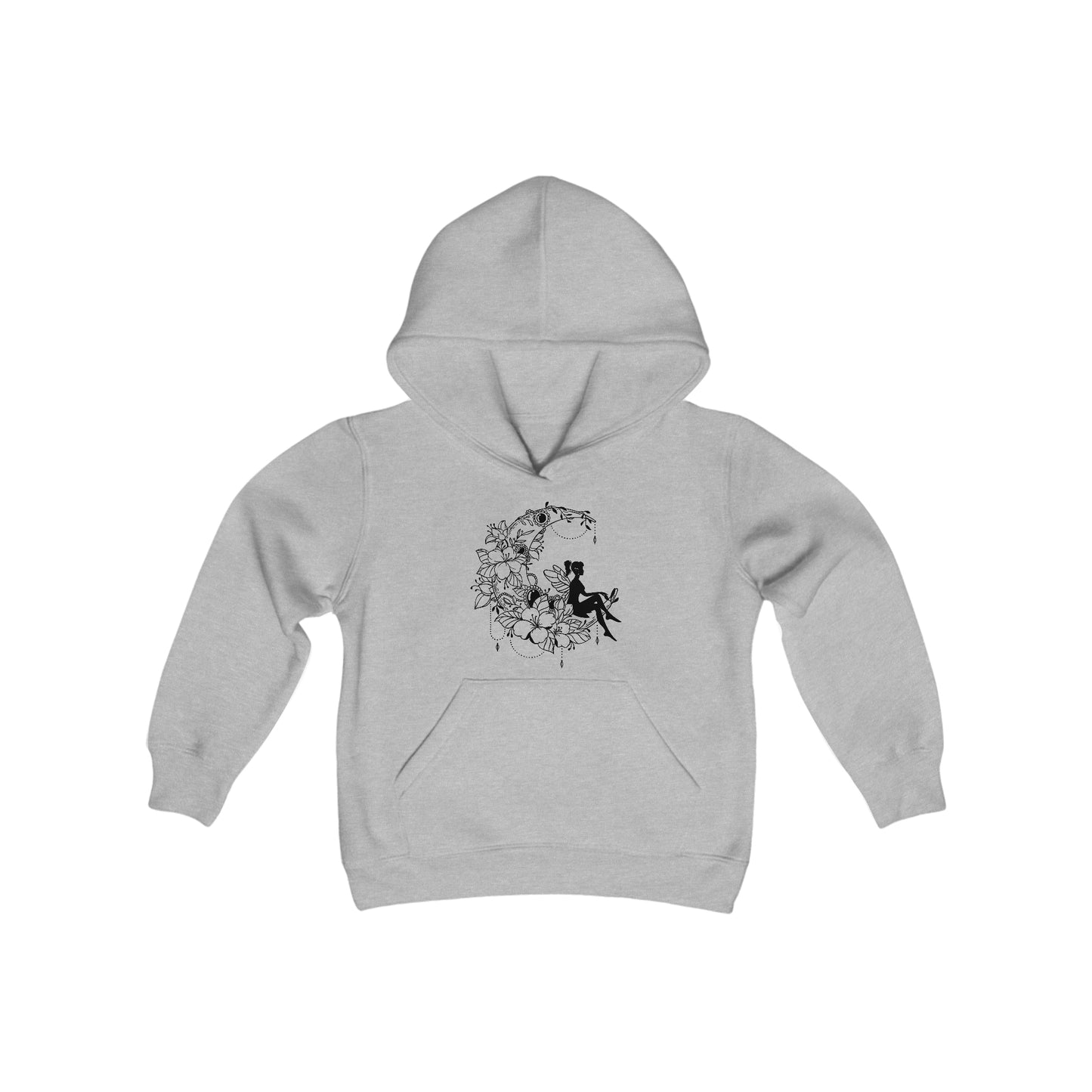 Fairy Sitting on Moon - Believe in Yourself - Self Love - Self Acceptance - Inspire - Youth Heavy Blend Hooded Sweatshirt