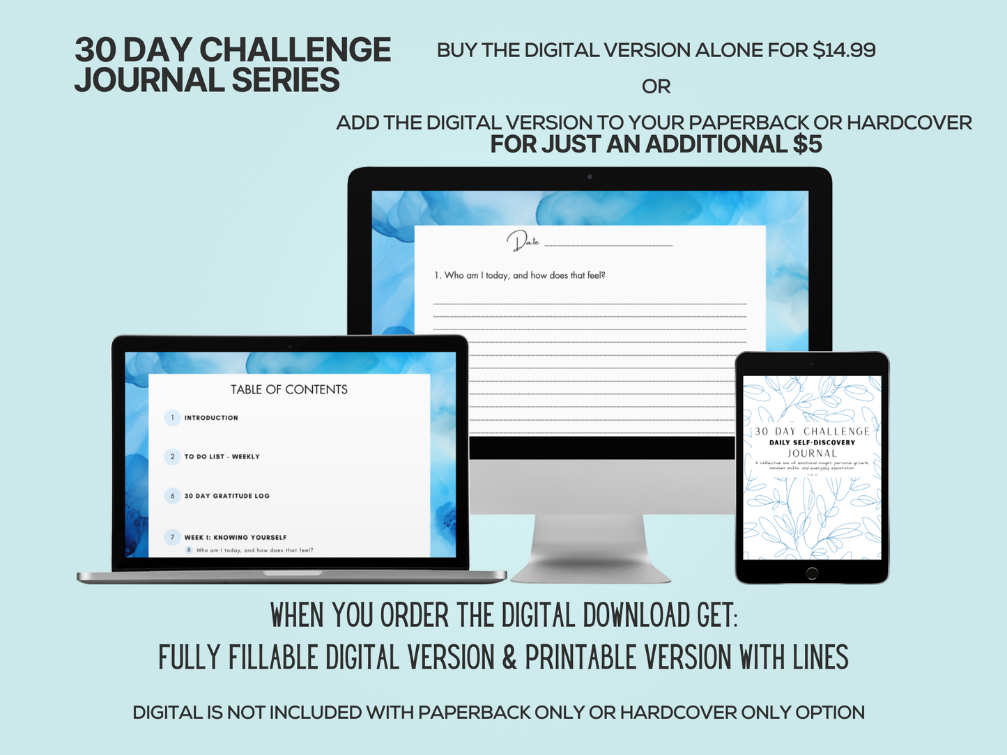 30 Days of Daily Self-Discovery - Journal - Digital Download