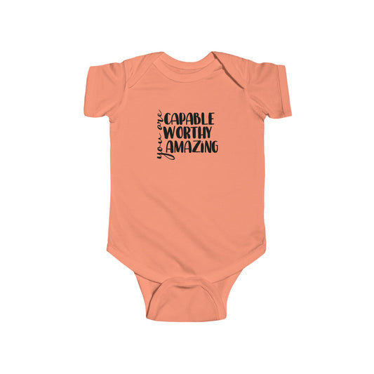 Capable, Worthy, Amazing - Infant Fine Jersey Bodysuit