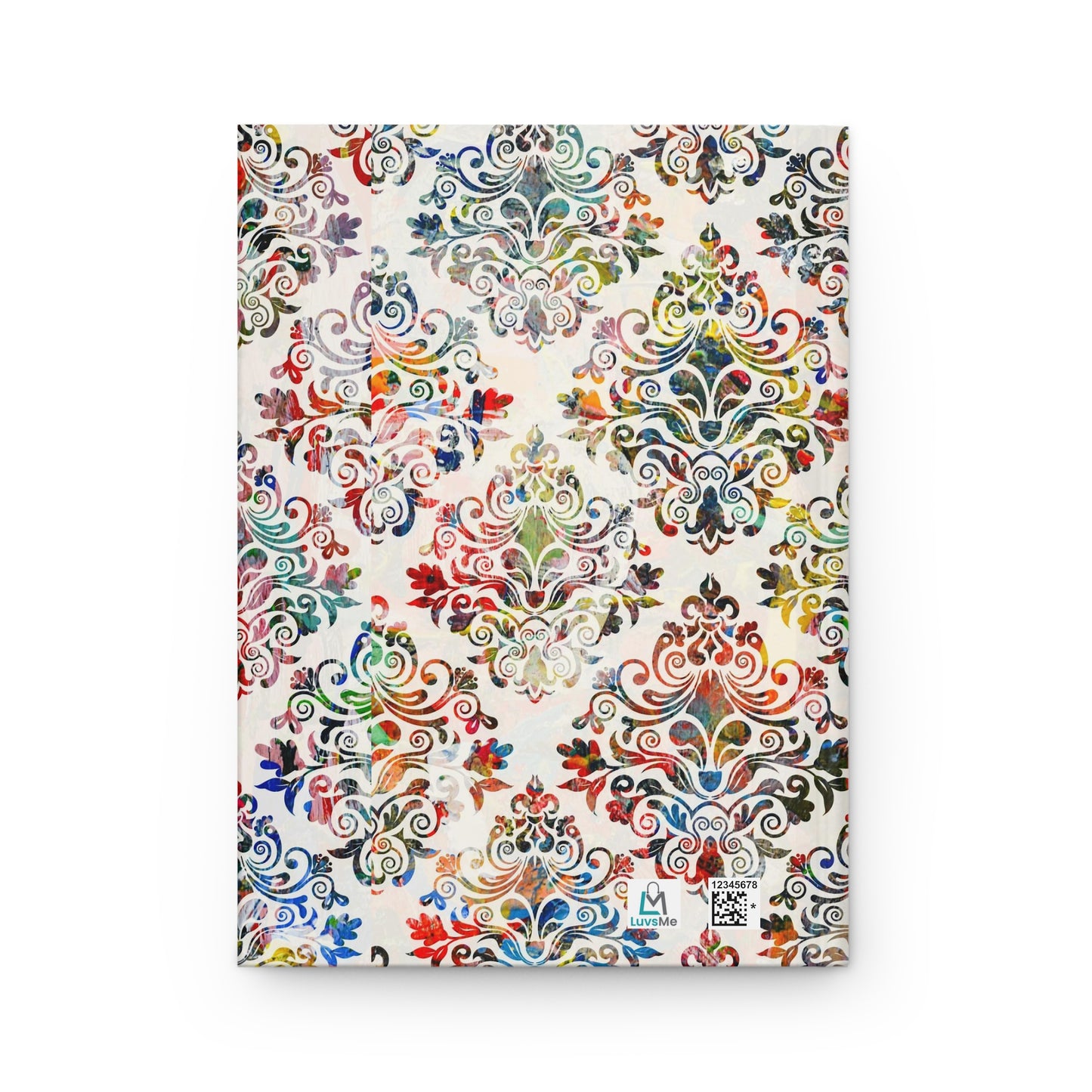 Multicolor Damask 8 - Hardcover Lined Journal Matte