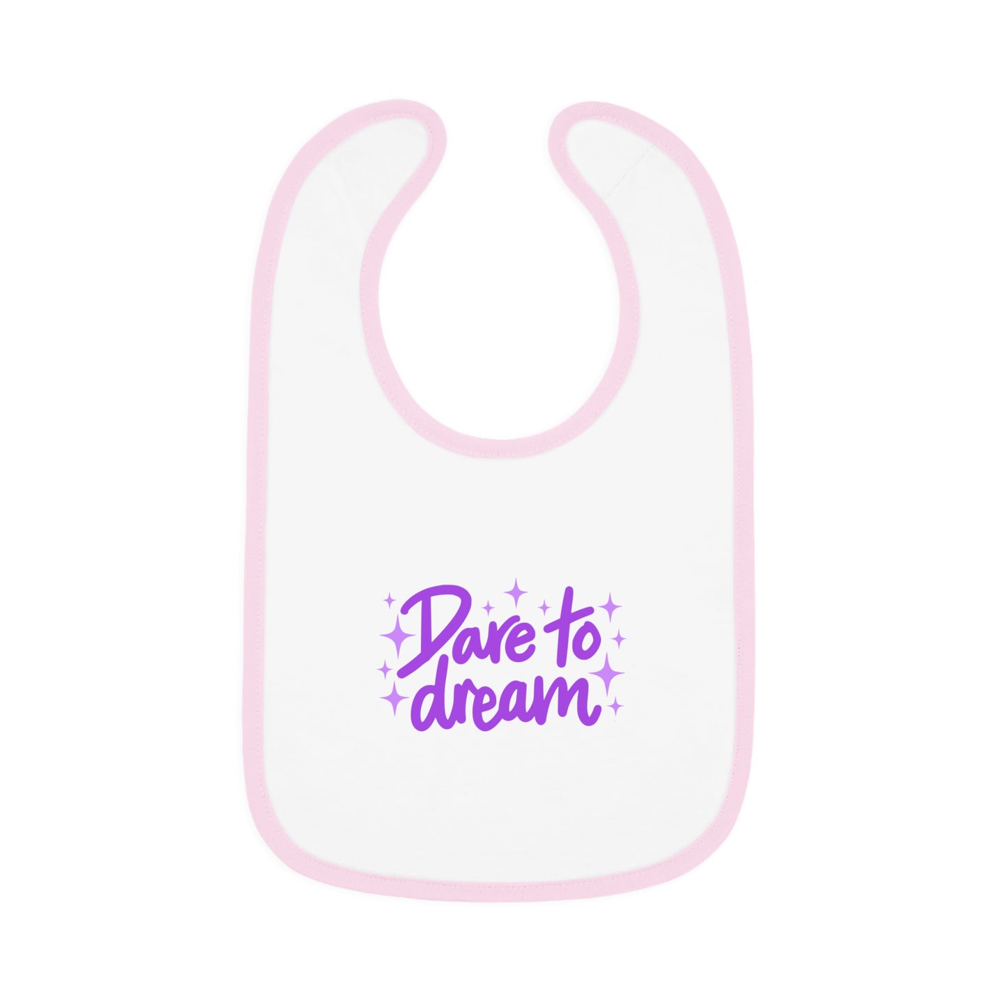 Dare to Dream - Baby Contrast Trim Jersey Bib