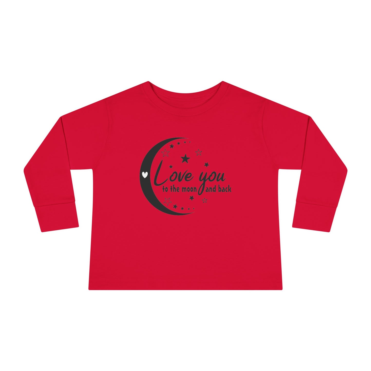 Love You to the Moon and Back - Stars - Heart - Toddler Long Sleeve Tee