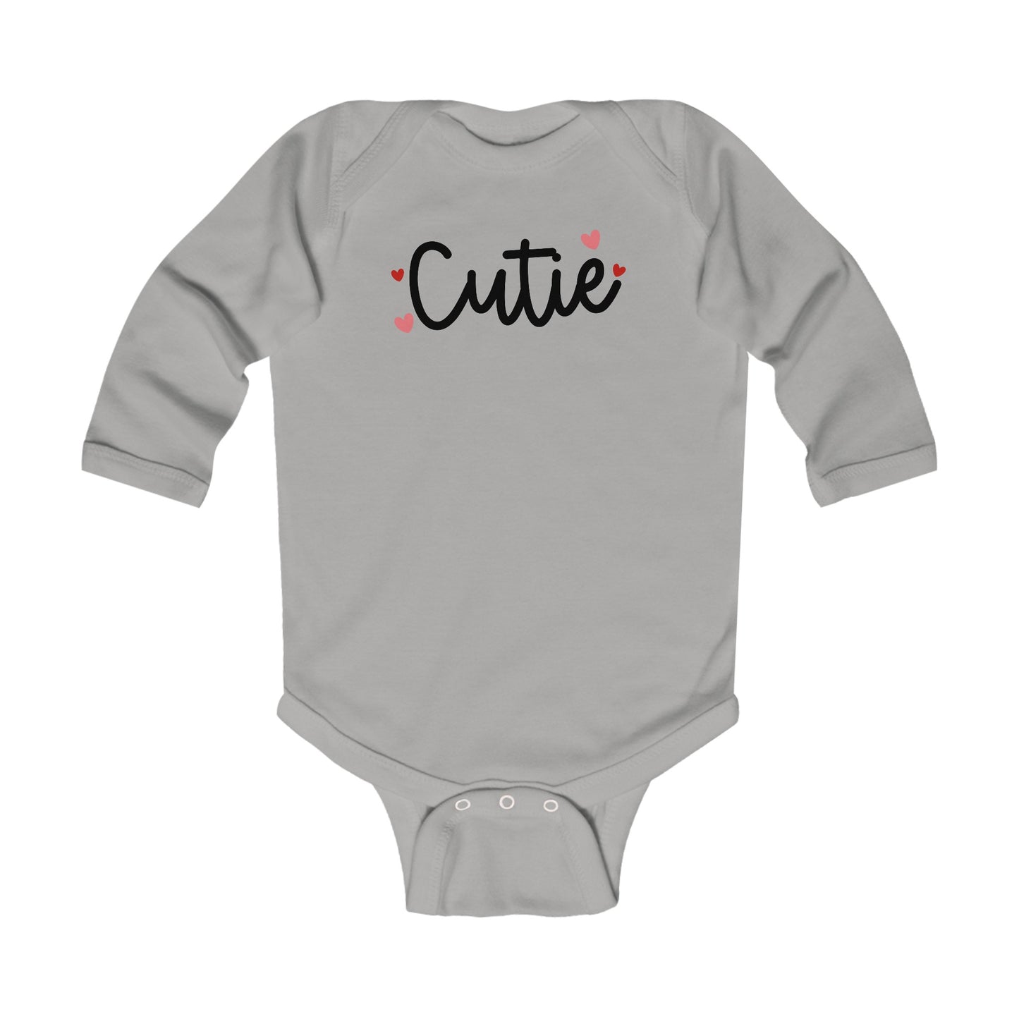 Cutie - Hearts - Infant Long Sleeve Bodysuit