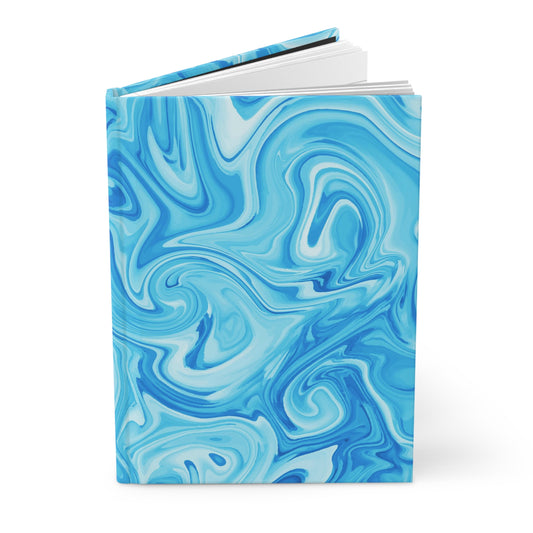 Bright Blue Marble - Hardcover Lined Journal Matte