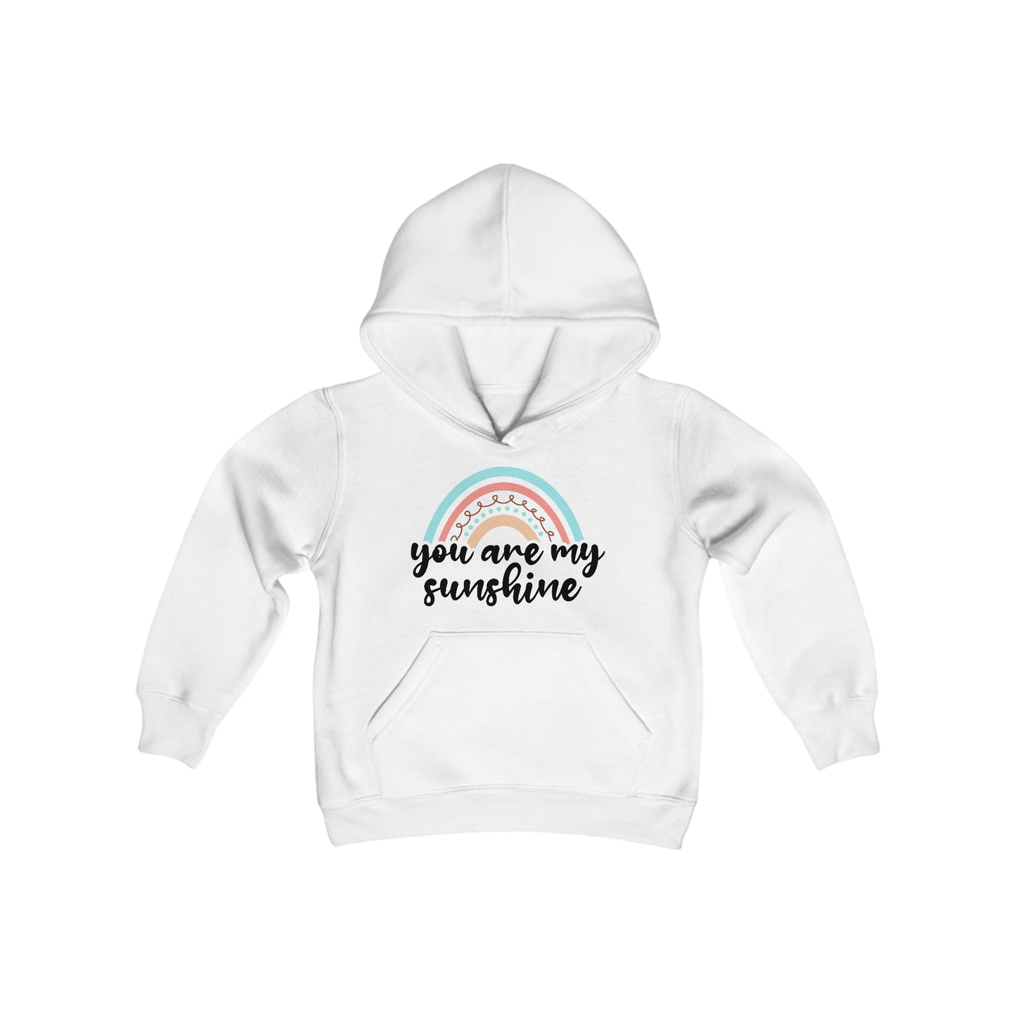 You are My Sunshine - Boho Rainbow - Youth Heavy Blend Hooded Sweatshirt