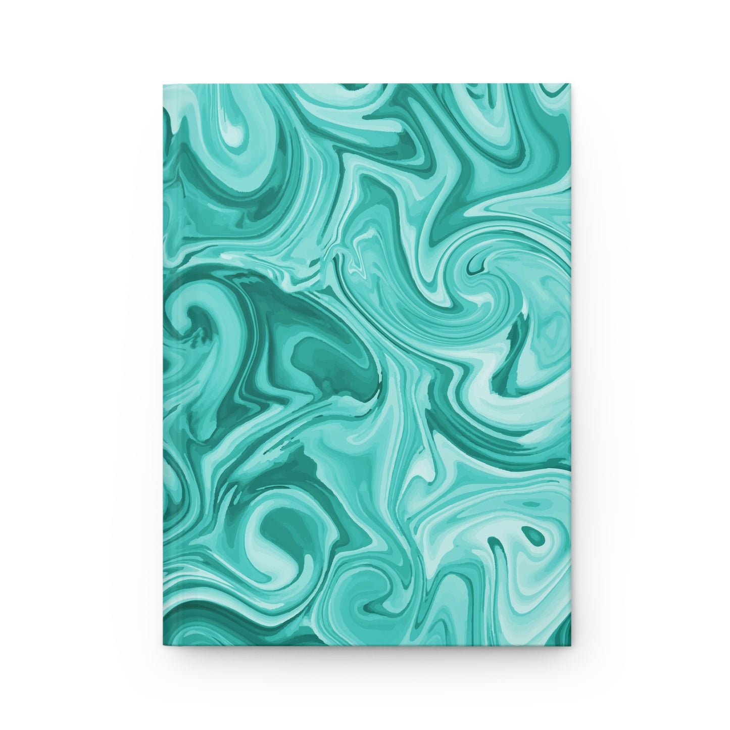 Teal Green Marble - Hardcover Lined Journal Matte