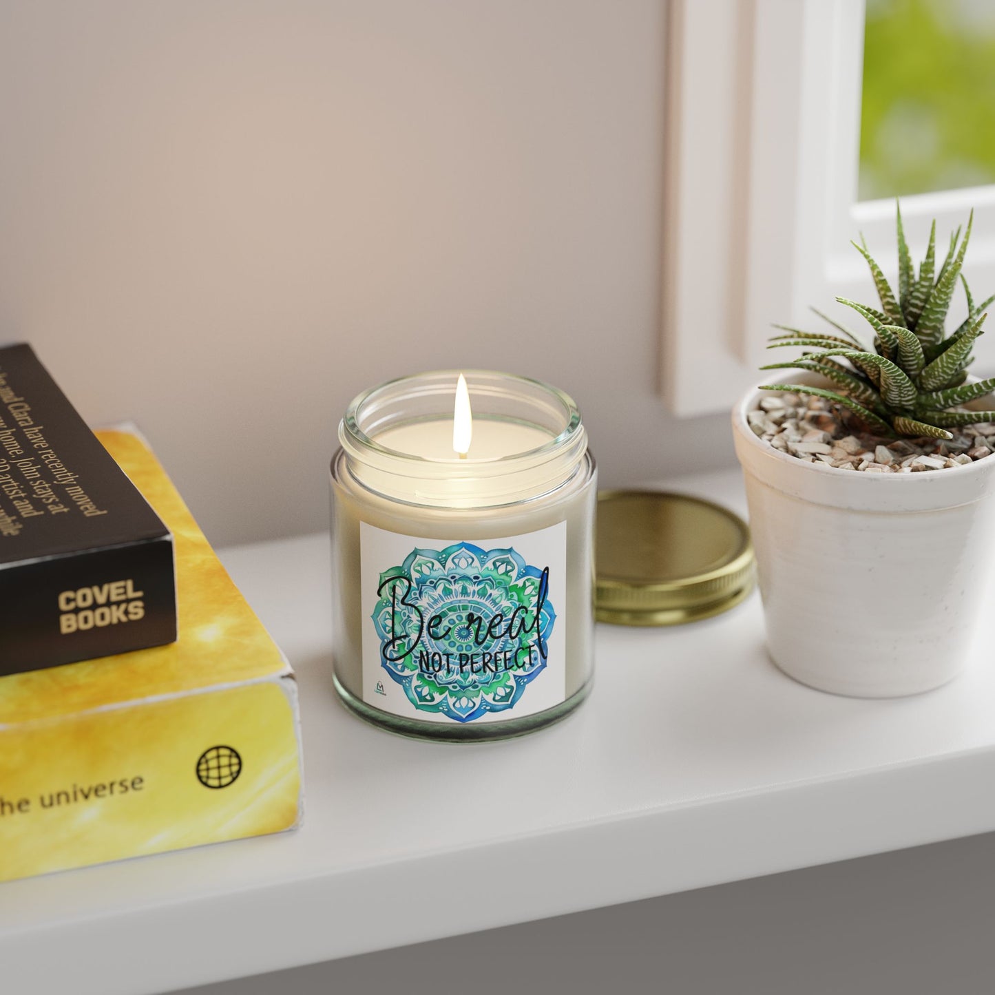 Be Real - Not Perfect - Motivational Scented Candle - Coconut Apricot Wax (4oz, 9oz)