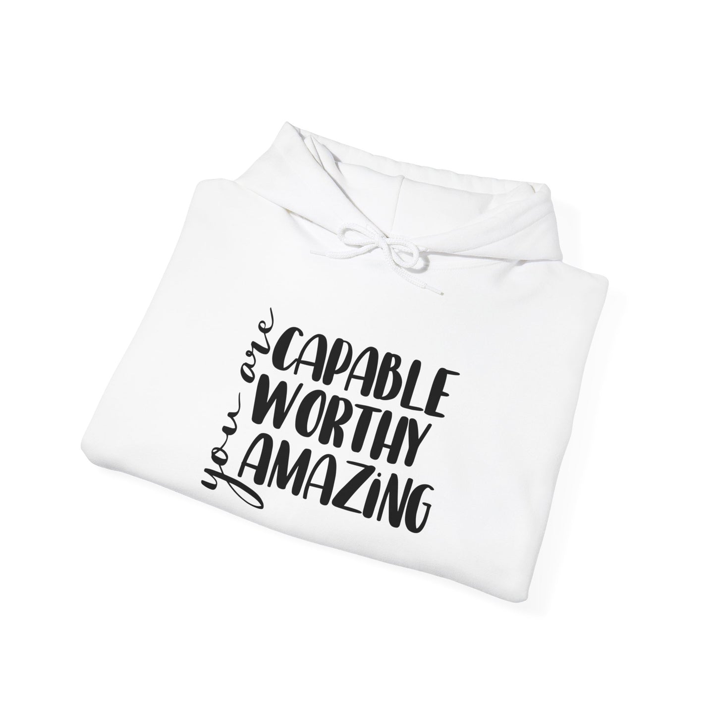 Unisex Heavy Blend Hooded Sweatshirt - You are Capable, Worthy, Amazing