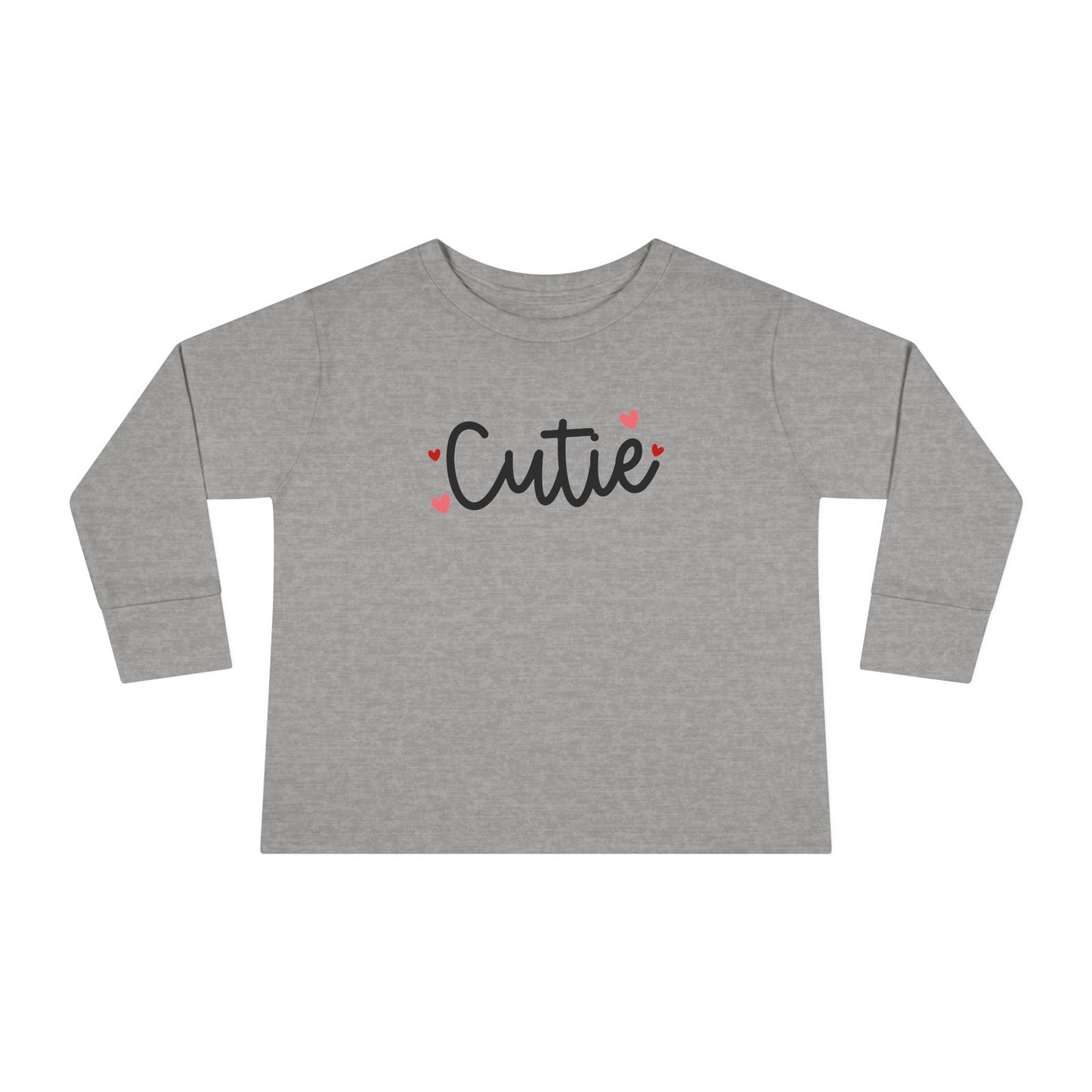 Cutie - Hearts - Toddler Long Sleeve Tee