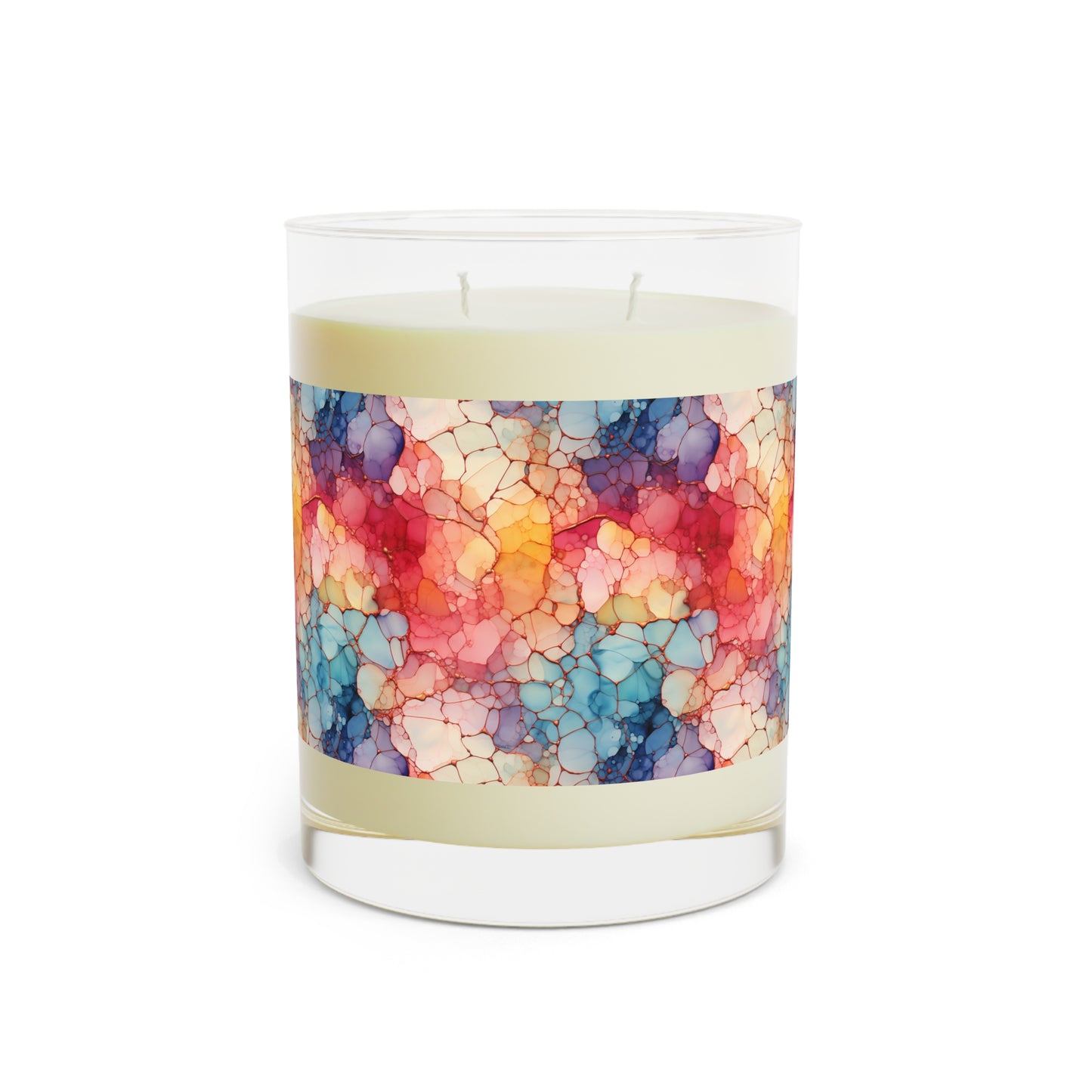 Abstract Rainbow Watercolor - Scented Candle - 11oz
