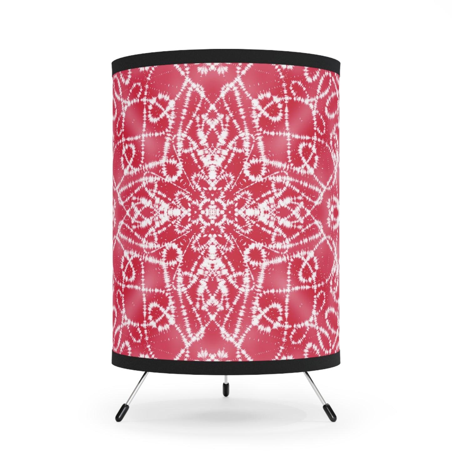Batik - Red 2 - Tripod Lamp with High-Res Printed Shade, US\CA plug