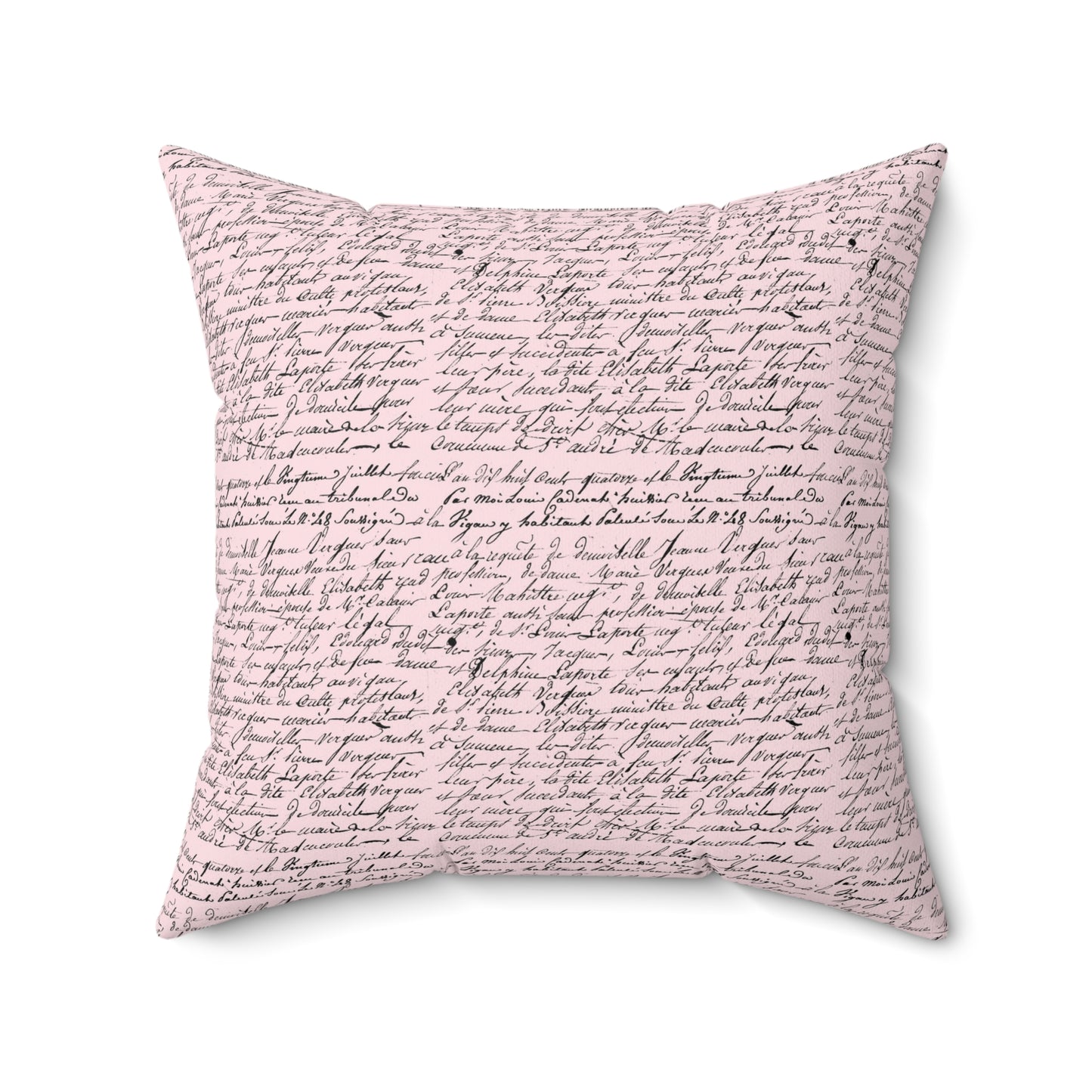 Pink Paris Pattern 23 - Faux Suede Square Pillow