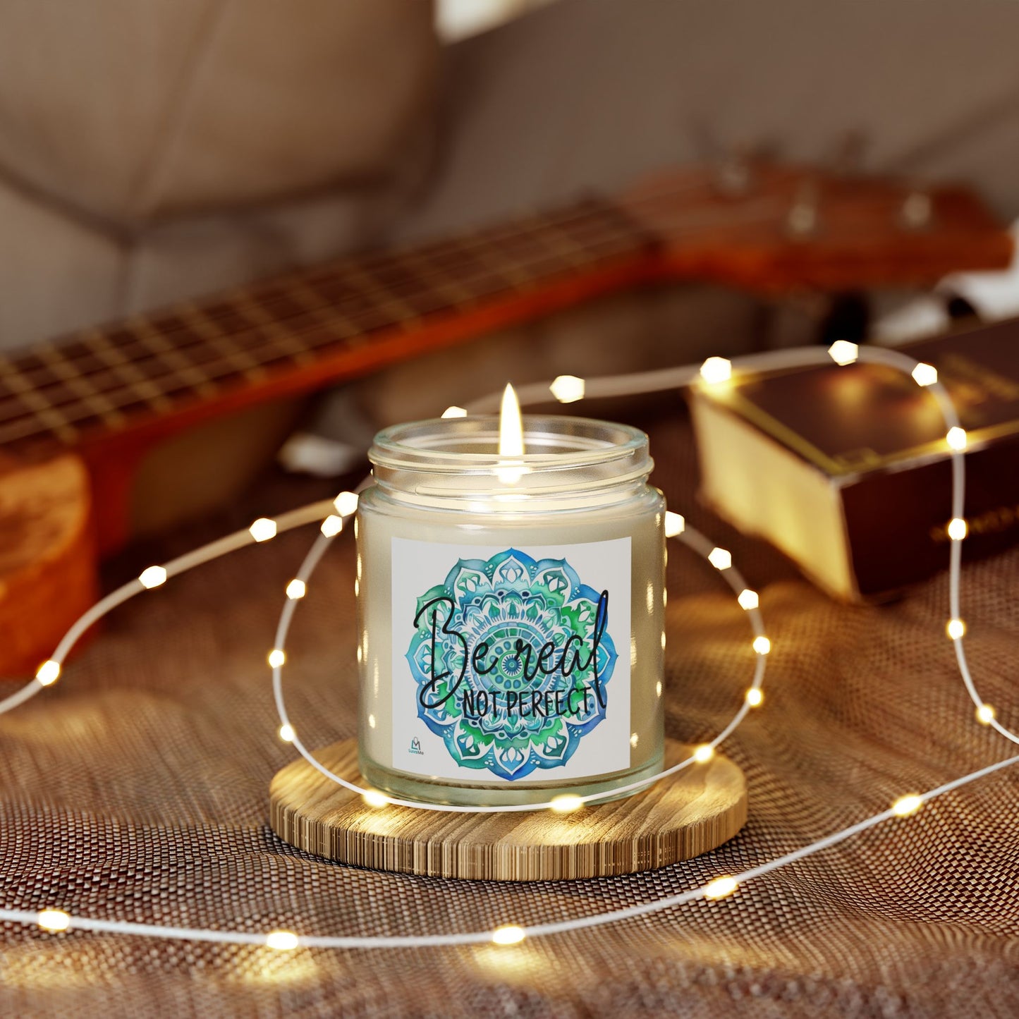 Be Real - Not Perfect - Motivational Scented Candle - Coconut Apricot Wax (4oz, 9oz)