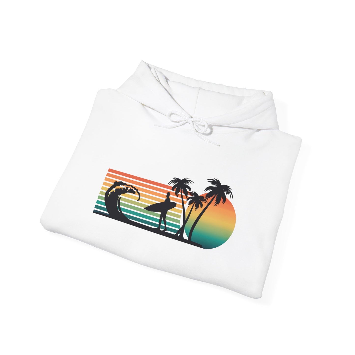 Unisex Heavy Blend Hooded Sweatshirt - Surfer Silhouette