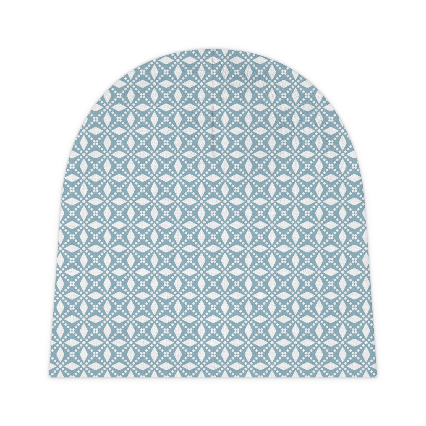 Blue with White Diamonds - Super Cute - Baby Beanie